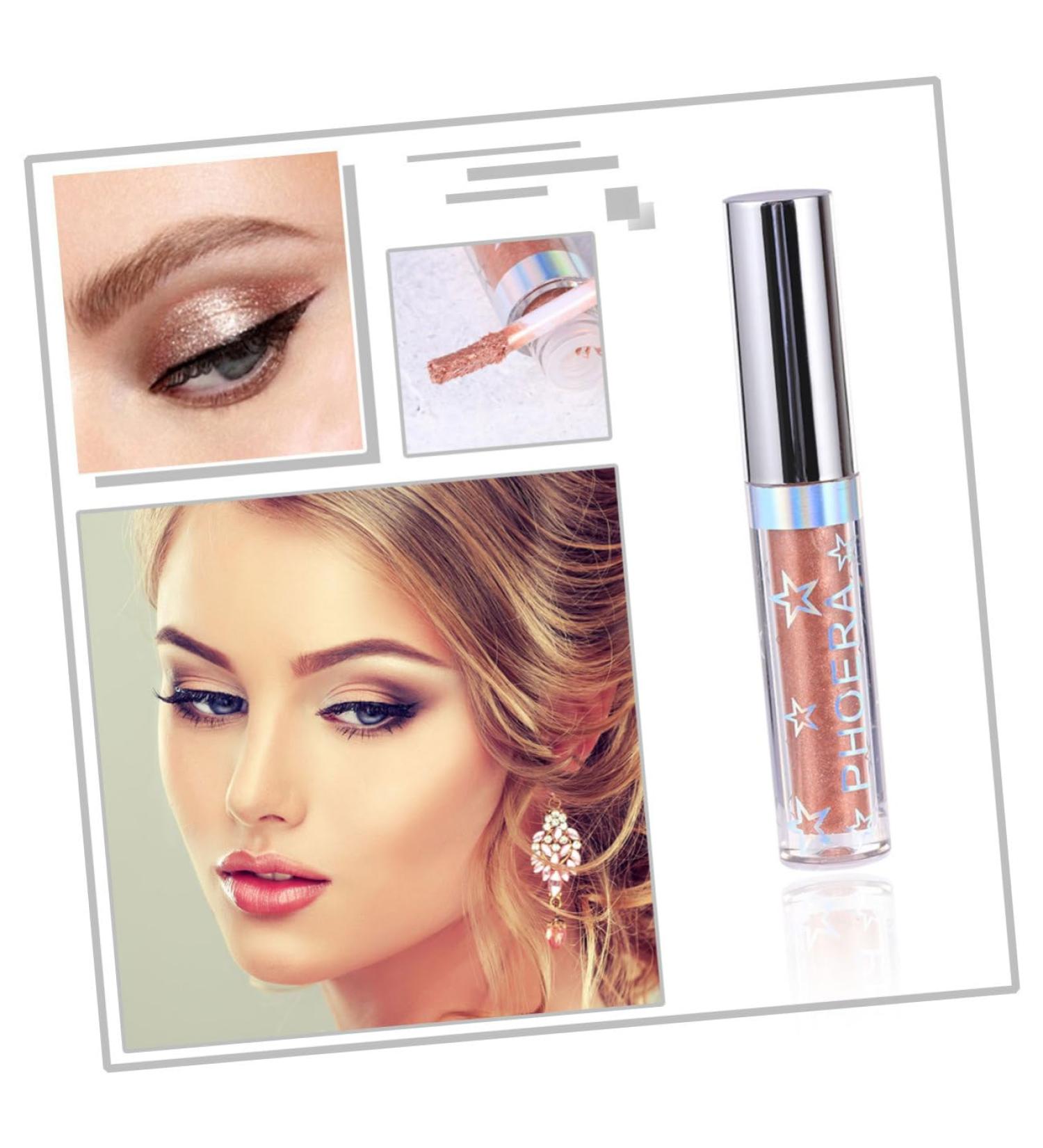 Buy Women's Glitter Eyeshadow & Liquid Eyeliner | Shimmering Highlighter & Pearlescent Shine | International Shipping - Buy Online on GoSupps.com