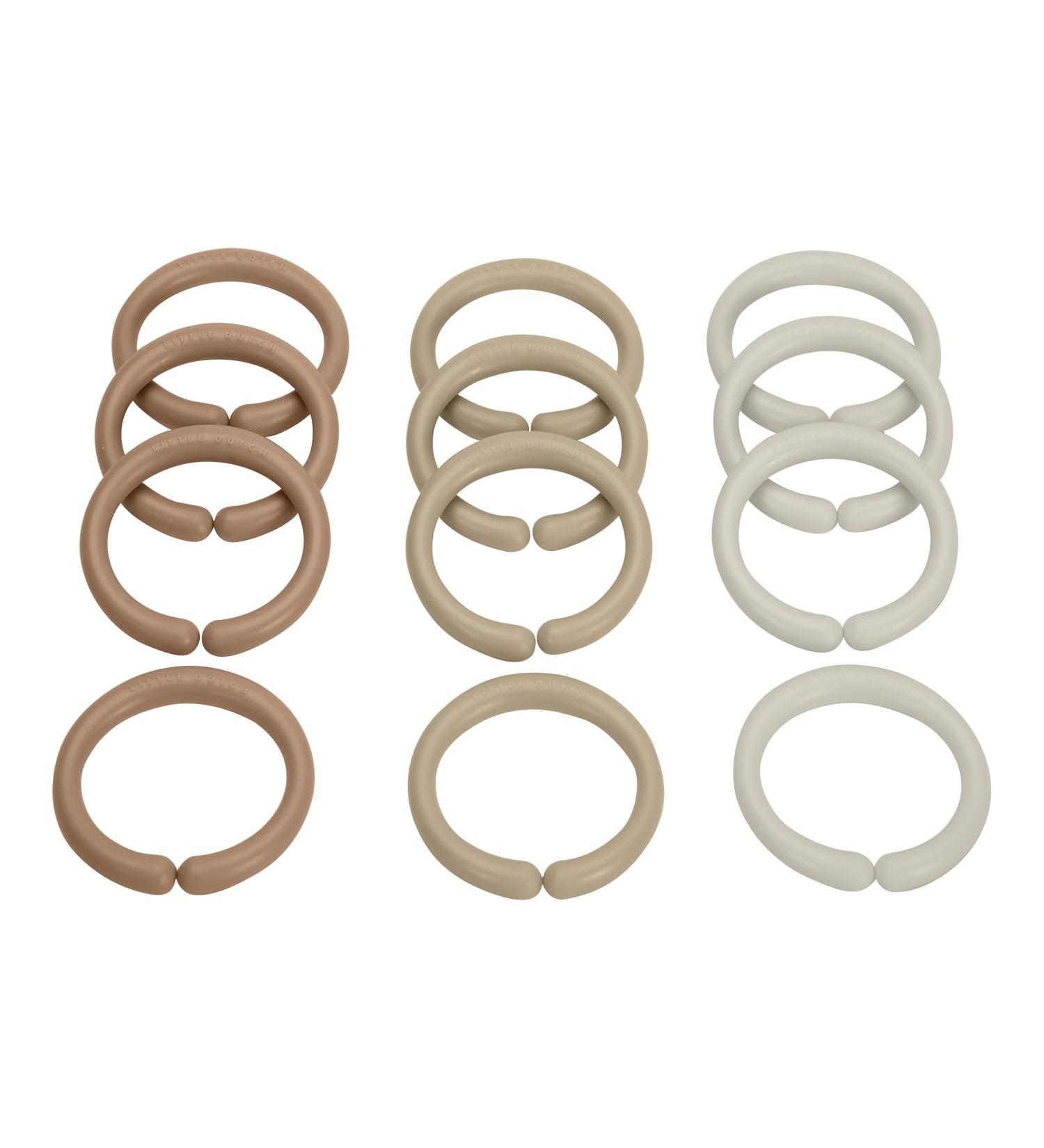 Shop Little Dutch 4962 Toy Ring Set (12 Play Rings) - Beige | Newborn Naturals | International Shipping Available - Buy Online on GoSupps.com