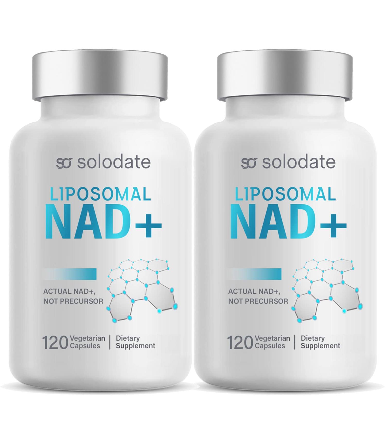 Solodate Liposomal NAD+ 500mg with TMG 250mg - 240 Capsules | Cellular Energy & Healthy Aging Support - Buy Online on GoSupps.com
