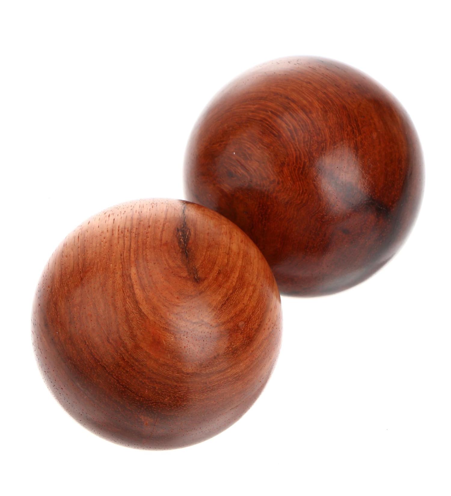 Homsfou Wooden Hand Massage Roller & Baoding Stress Balls - Premium Fitness Massage Accessories for Relaxation & Exercise - Buy Online on GoSupps.com