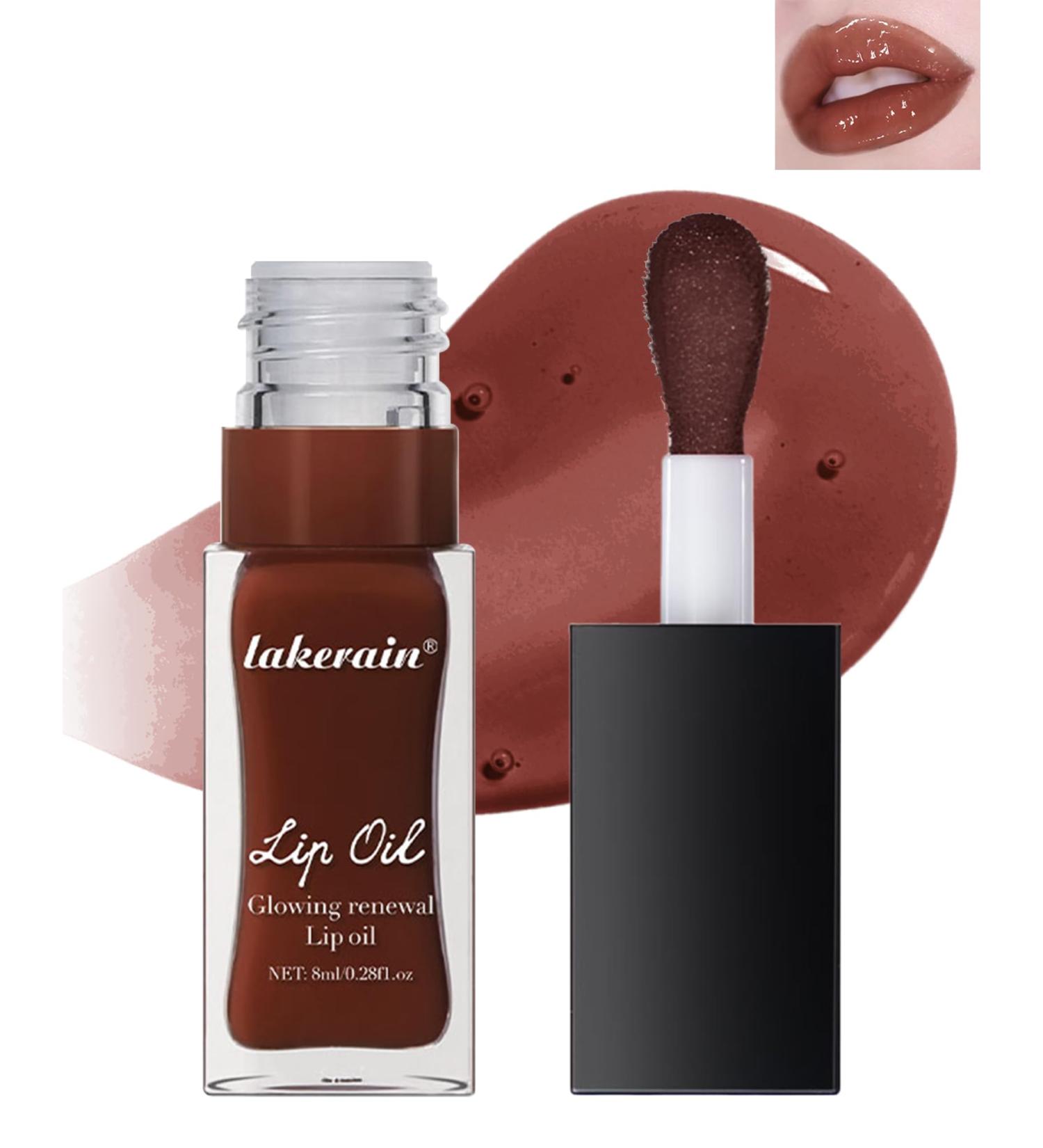 Hydrating Lip Glow Reviver Oil - Tinted Plumping Lip Oil Gloss for Dry Lips | Long Lasting Moisturizing Lip Stain & High Shine Lip Glaze - 04 Jam - Buy Online on GoSupps.com