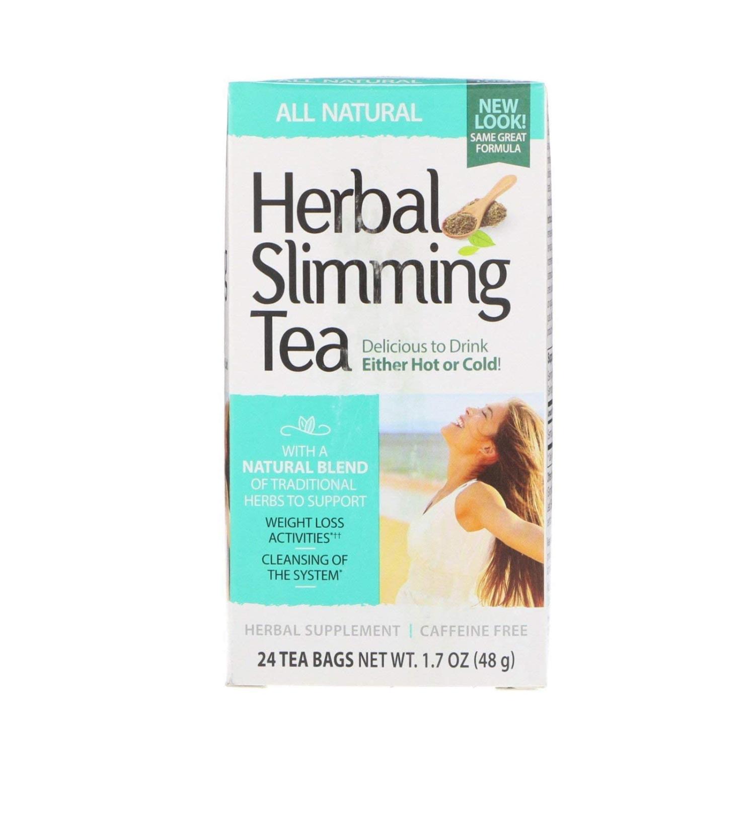 21st Century Herbal Slimming Tea - All Natural, Caffeine Free, 24 Bags (1.7 oz) - Buy Online on GoSupps.com