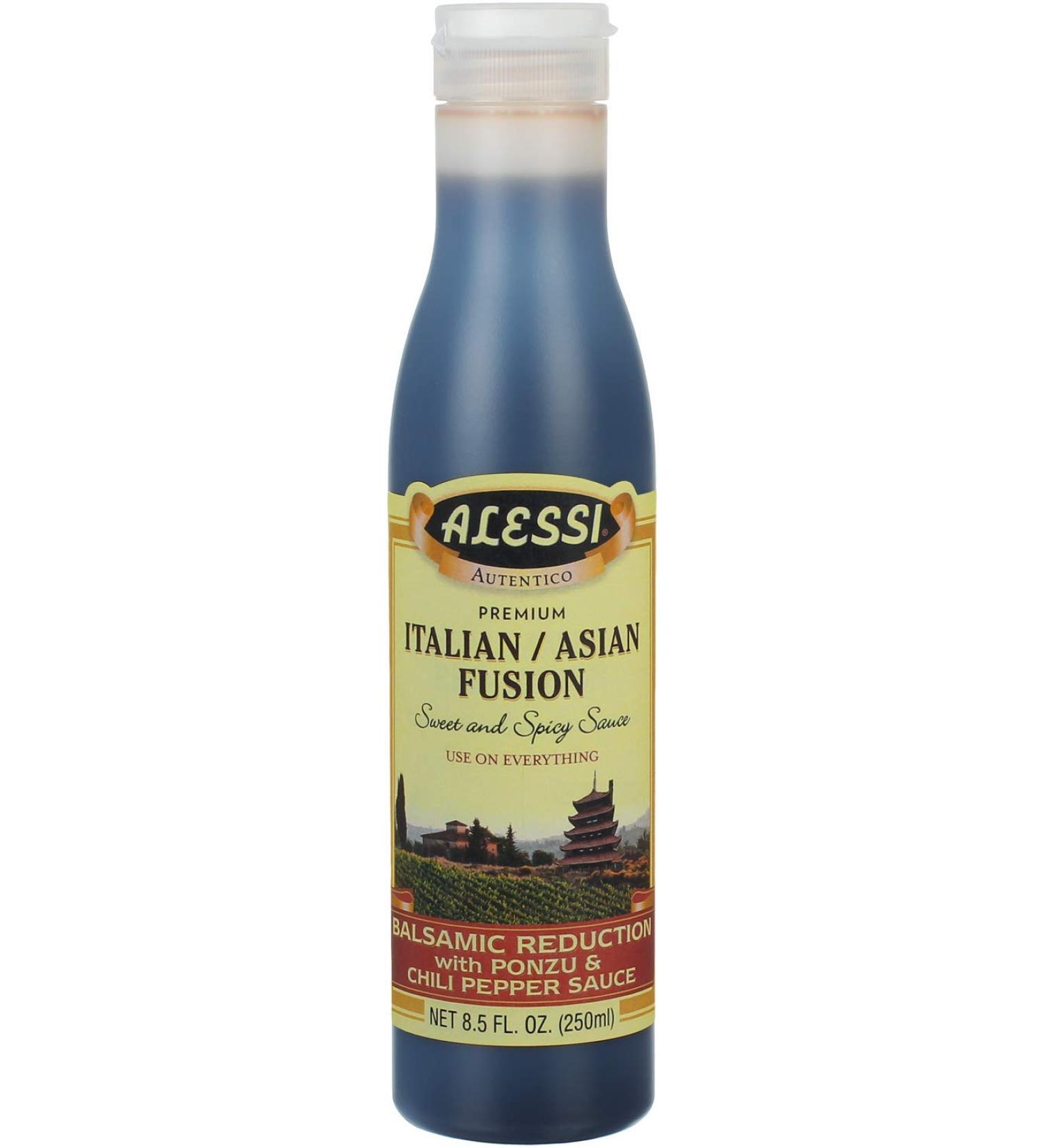 Alessi Balsamic Vinegar Reduction Autentico from Italy - Ideal for Caprese Salad, Fruits, Cheeses, Meats, Marinades - 8.5 Fl Oz (Pack of 6) - Italian & Asian Fusion - Buy Online on GoSupps.com