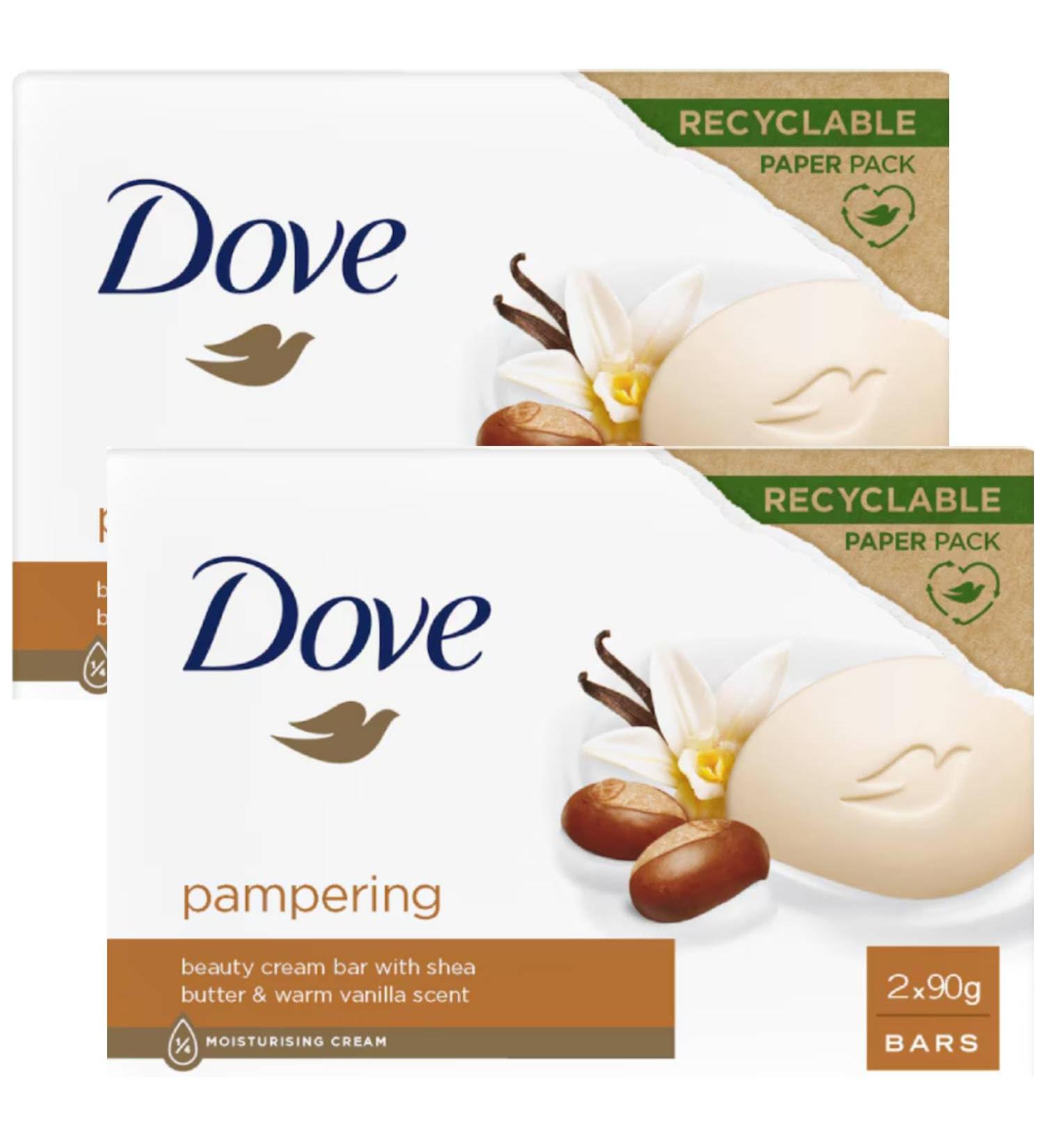  Dove Dove Beauty Cream Bar Solid Soap Various Fragrances 2 x 90 g (2 Units Vanilla and Shea) - Buy Online on GoSupps.com