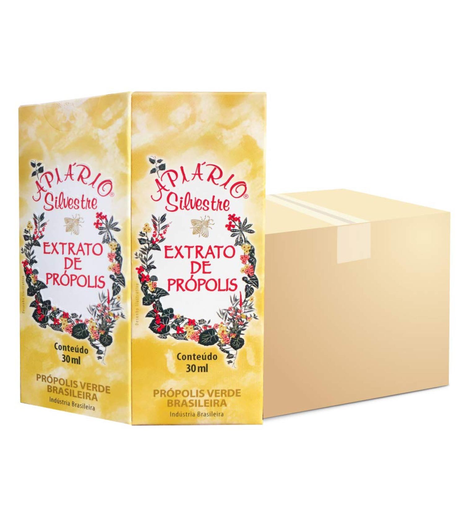 15 bottles of Apiario Silvestre Brazilian Green Bee Propolis Liquid Cereal Alcoholic Extract 30 ml - Buy Online on GoSupps.com