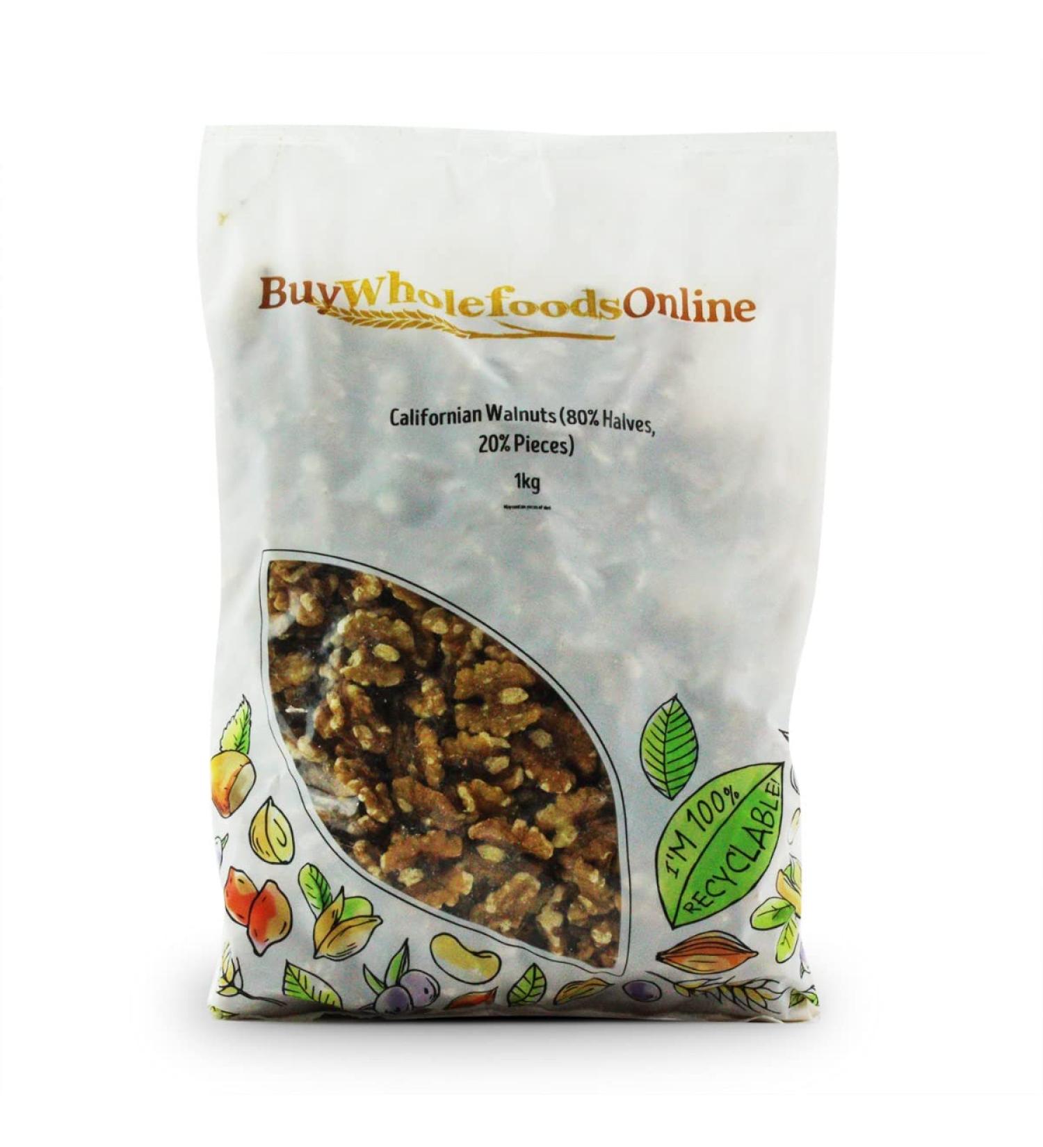 Walnuts Californian (80% Halves 20% Pieces) 1kg (BWFO)
