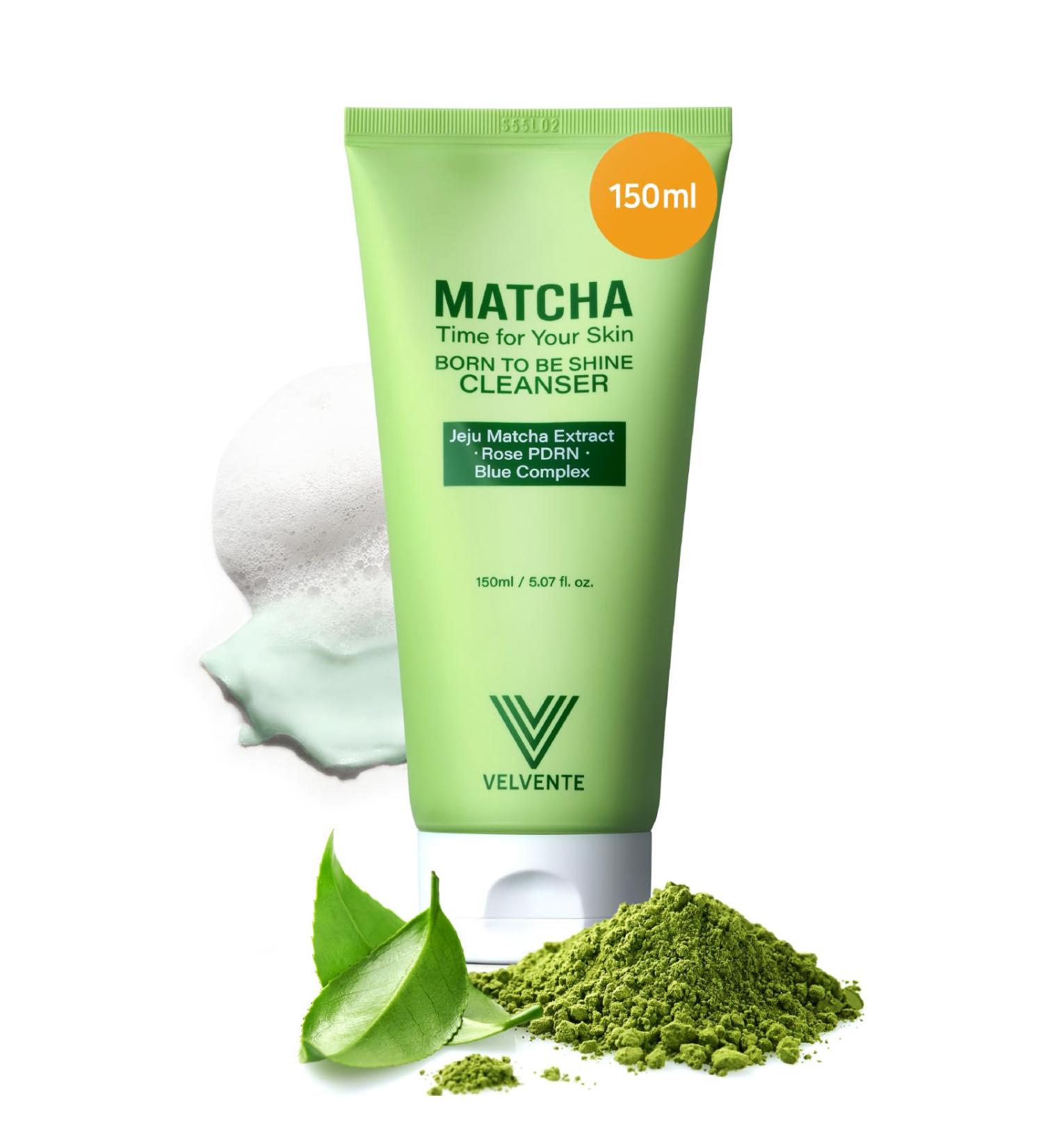 VELVENTE Matcha Gentle Pore Deep Foam Cleanser Green Tea Low-pH Pore Refining Soothing Face Wash Rose PDRN Hydrating Daily Facial Cleanser Sensitive Skin Friendly Korean Skincare(5.07 fl.oz.) - Buy Online on GoSupps.com