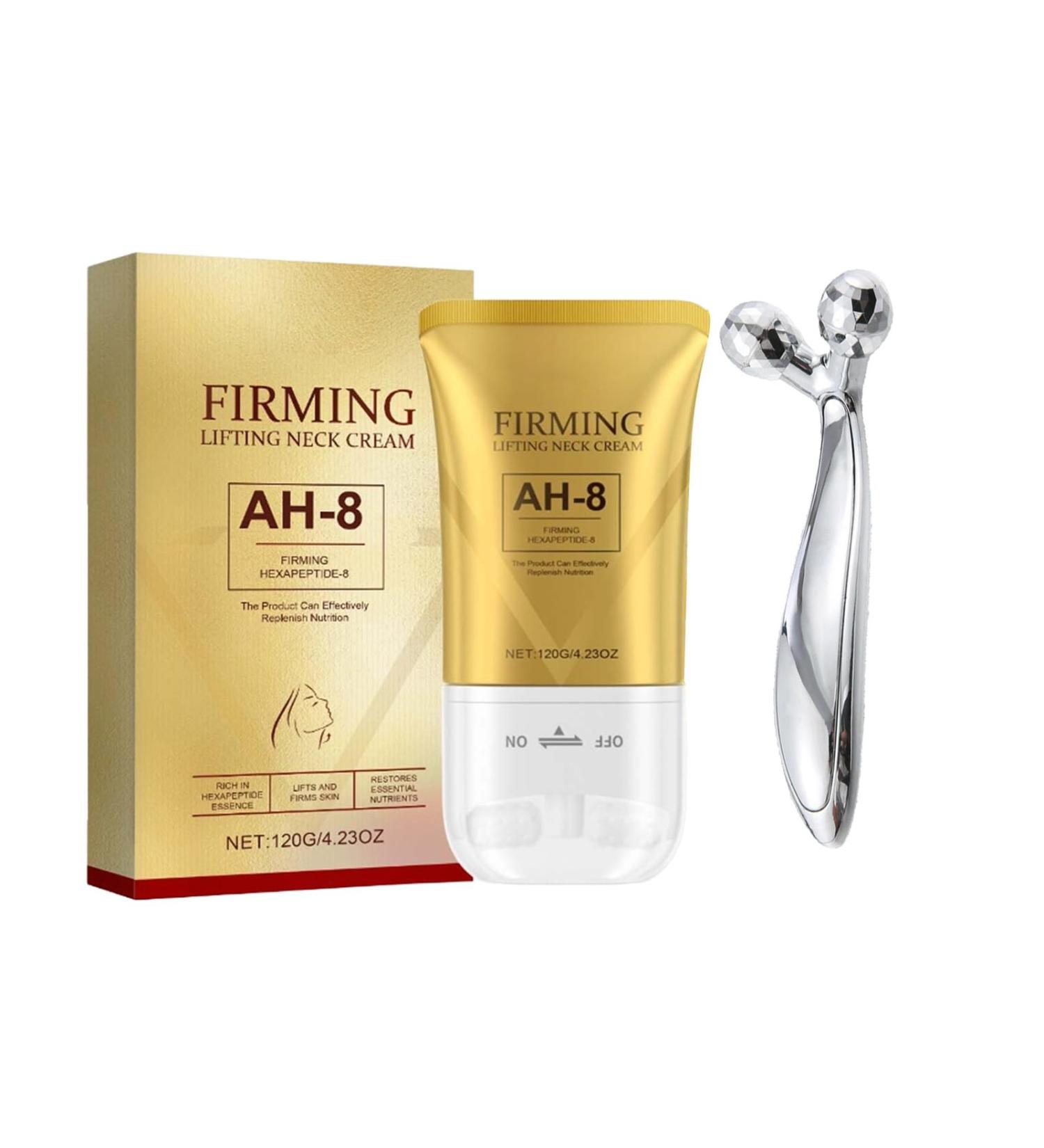 Aloe Vera AH8 Firming Neck Cream Firming Neck Cream with Roller Body Lotion for Reducing Wrinkles AntiWrinkle Moisturizing Treatment for Women and Men Contains Massager - Buy Online on GoSupps.com