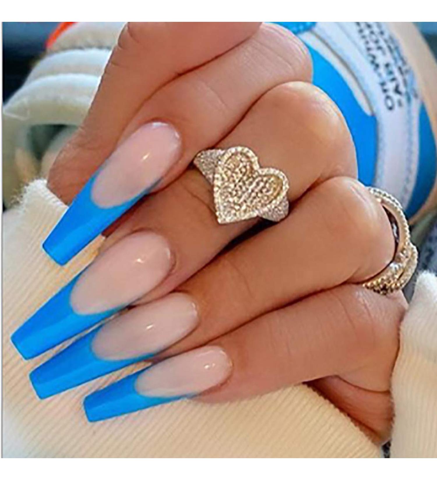Brishow Artificial Ballerina Nails - Long Press On Acrylic Nails 24pcs for Women & Girls - Shop Now! - Buy Online on GoSupps.com