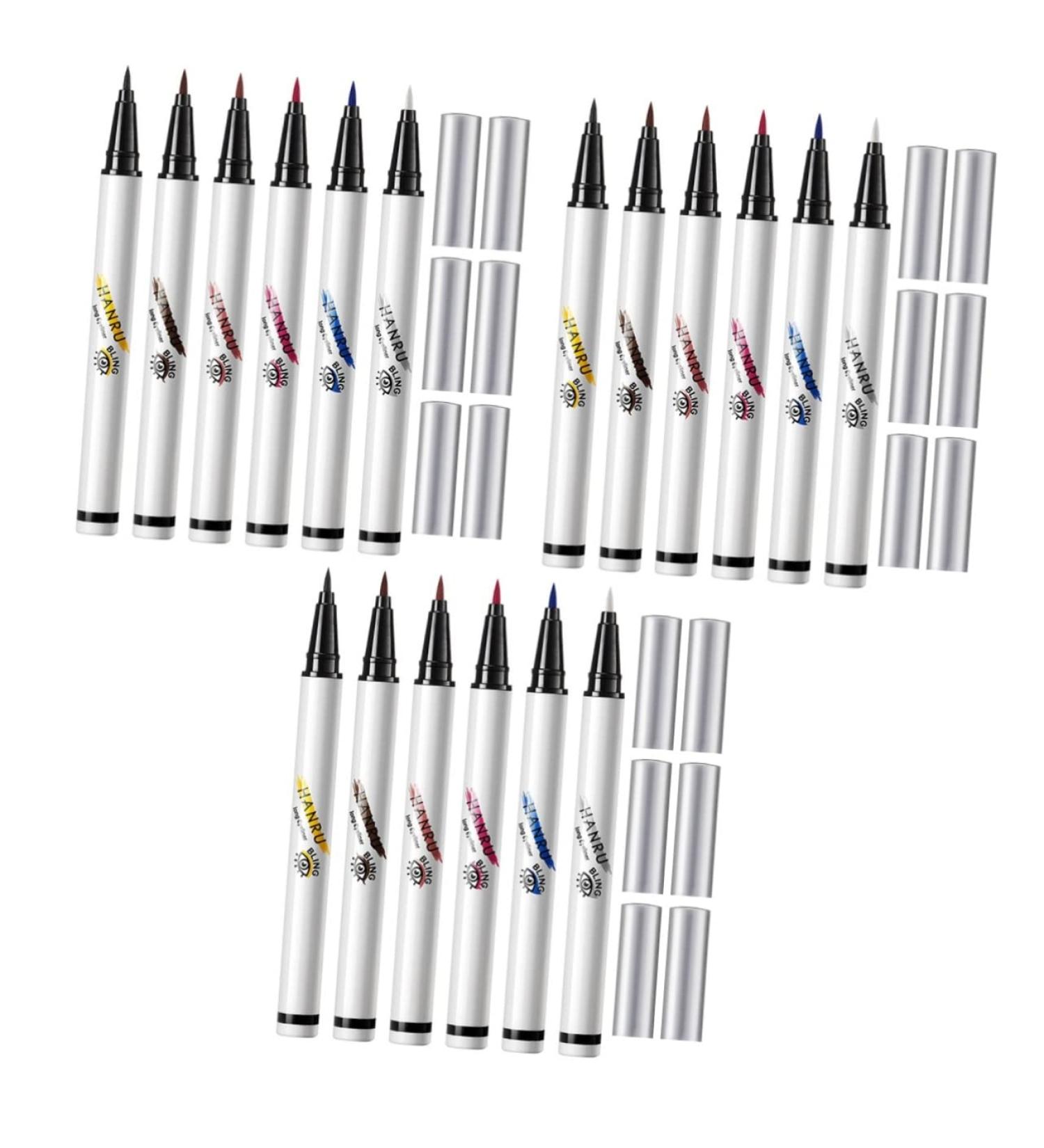 ABOOFAN 18 Pcs Eye Liner Cosmetic Eyeliner Stencils Colored Eyeliner Eye Makeup No Smudge Cosmetics Miss Abs - Buy Online on GoSupps.com