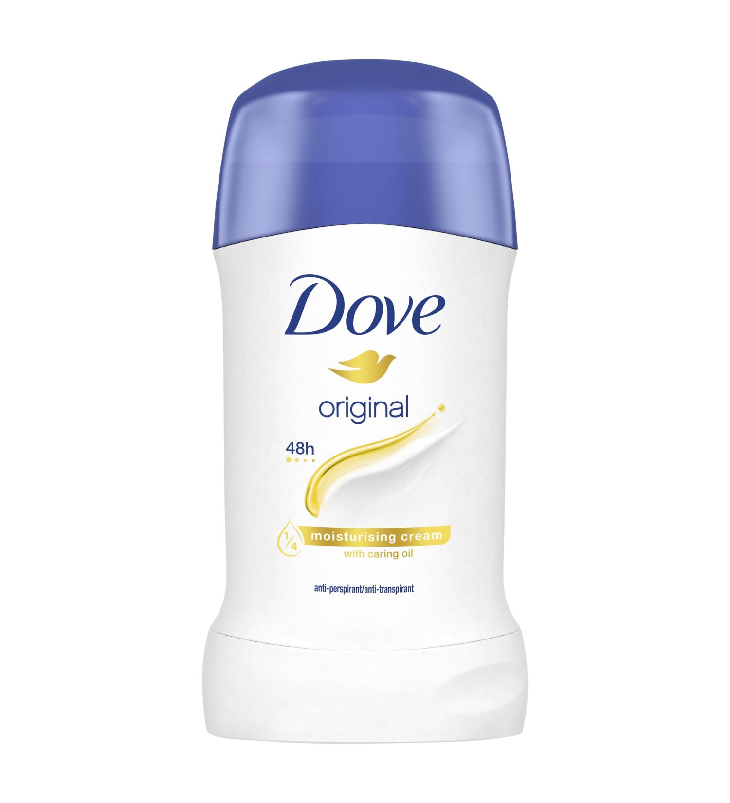 Dove Original Moisturising Cream Anti-Perspirant Deodorant Stick 40ml - 48-Hour Odour Protection - Fresh Scent - Pack of 1 - Buy Online on GoSupps.com