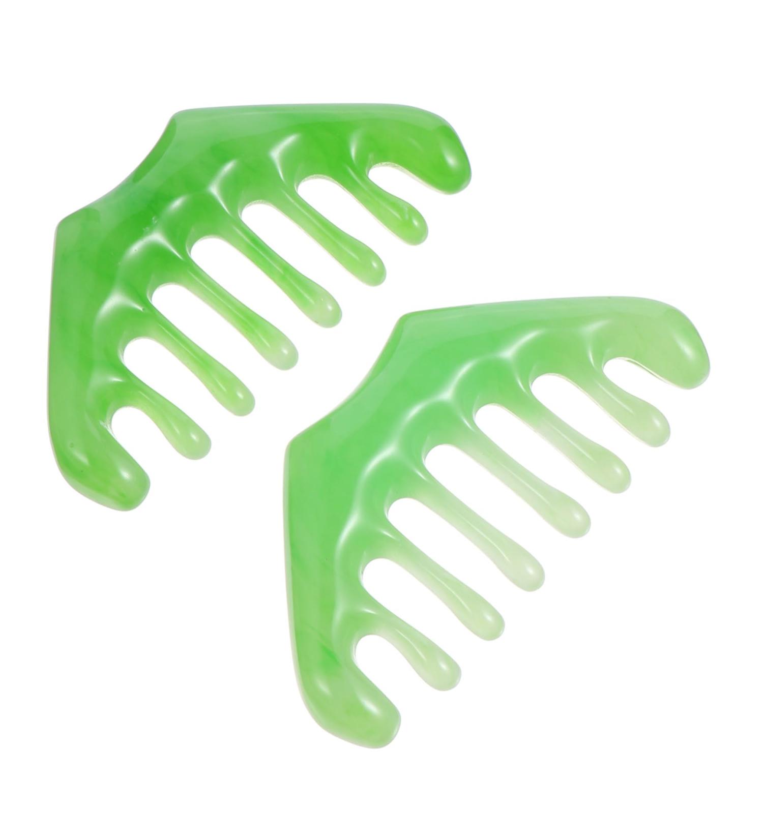 Fomiyes 2-Stroke Massage Comb & 8-Teeth Gua Sha Tool | Jade Scraping Massage Device for Enhanced Circulation - Ships Internationally - Buy Online on GoSupps.com