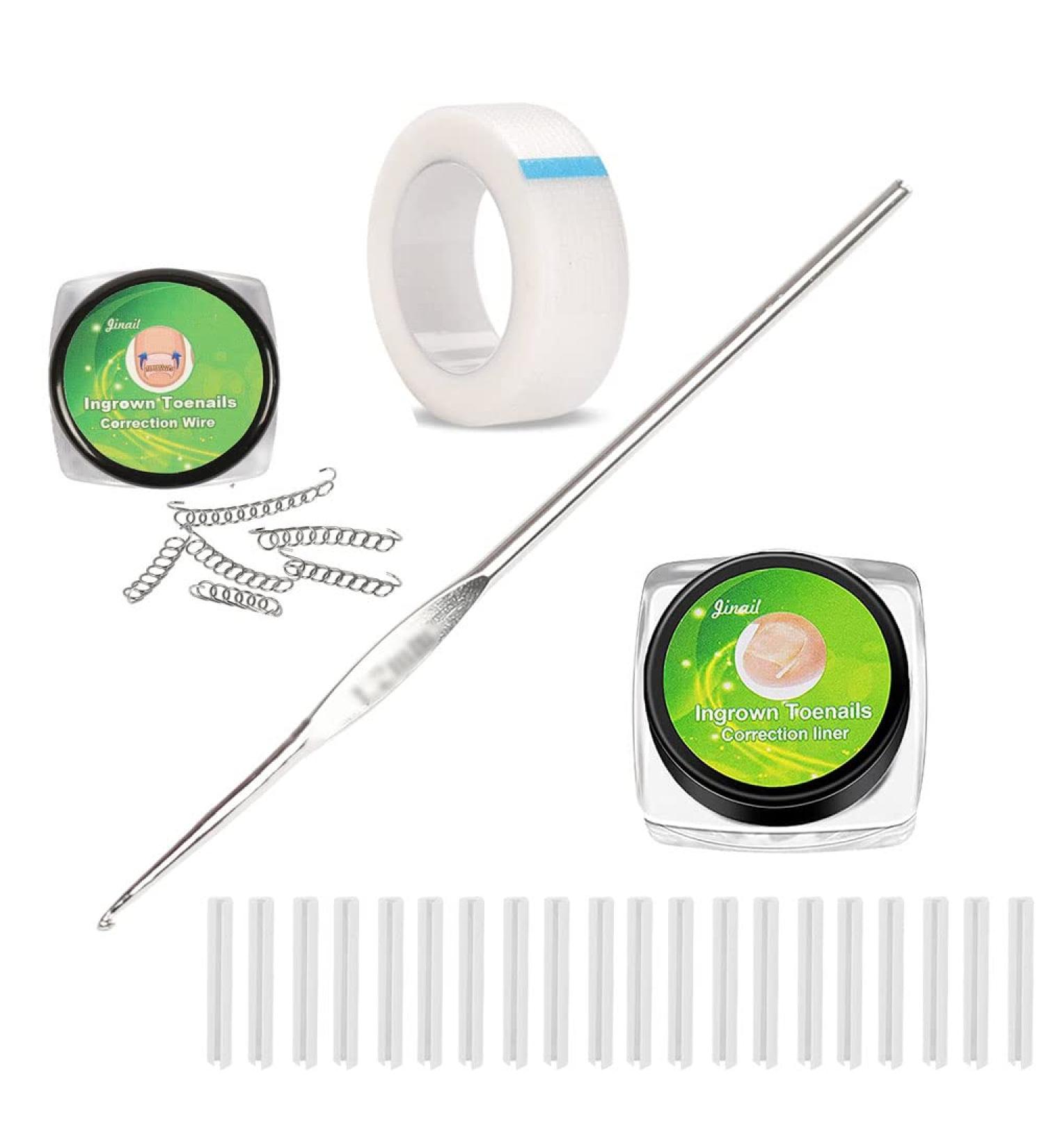 Ingrown Toenail Correction Treatment Kit Ingrown Toenail Correction Pad Recover Clips Ingrown Toenail Wire Recover Care Nail Tool for Nail Treatment Pedicure Tool - Buy Online on GoSupps.com
