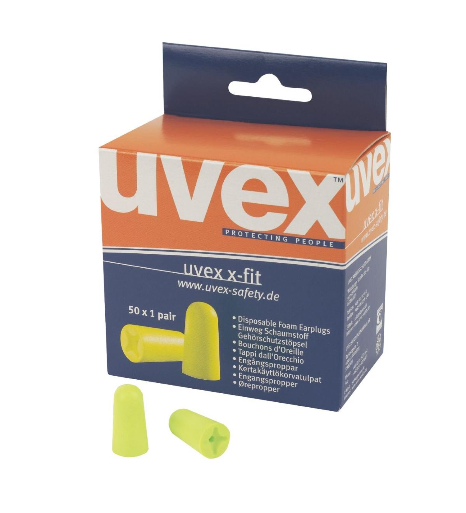 Uvex X-Fit 37dB UnCorded Ear Plugs 50 Pairs by Uvex