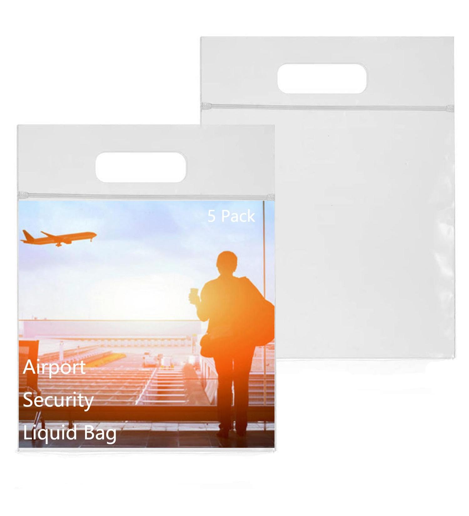 LECUNE 5-Pack Transparent Liquid Bags - 20x20cm Waterproof & Reusable Cultural Bags for Men and Women - Ideal for 1L Airline Liquids - Buy Online on GoSupps.com