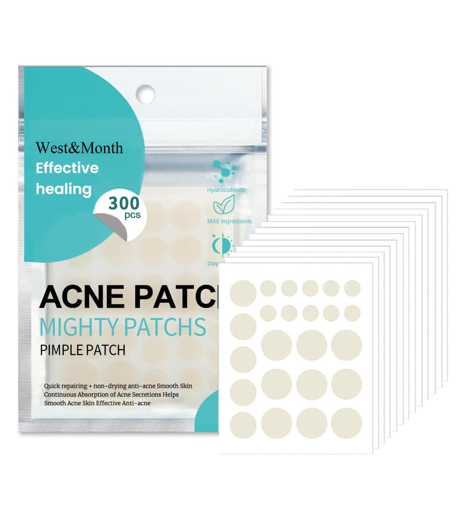 Day & Night 2-in-1 Waterproof Pimple Patches | Anti-Acne with Tea Tree Oil & Salicylic Acid | Thin Light Invisible | 300 Transparent Patches for Effective Acne Treatment - Buy Online on GoSupps.com