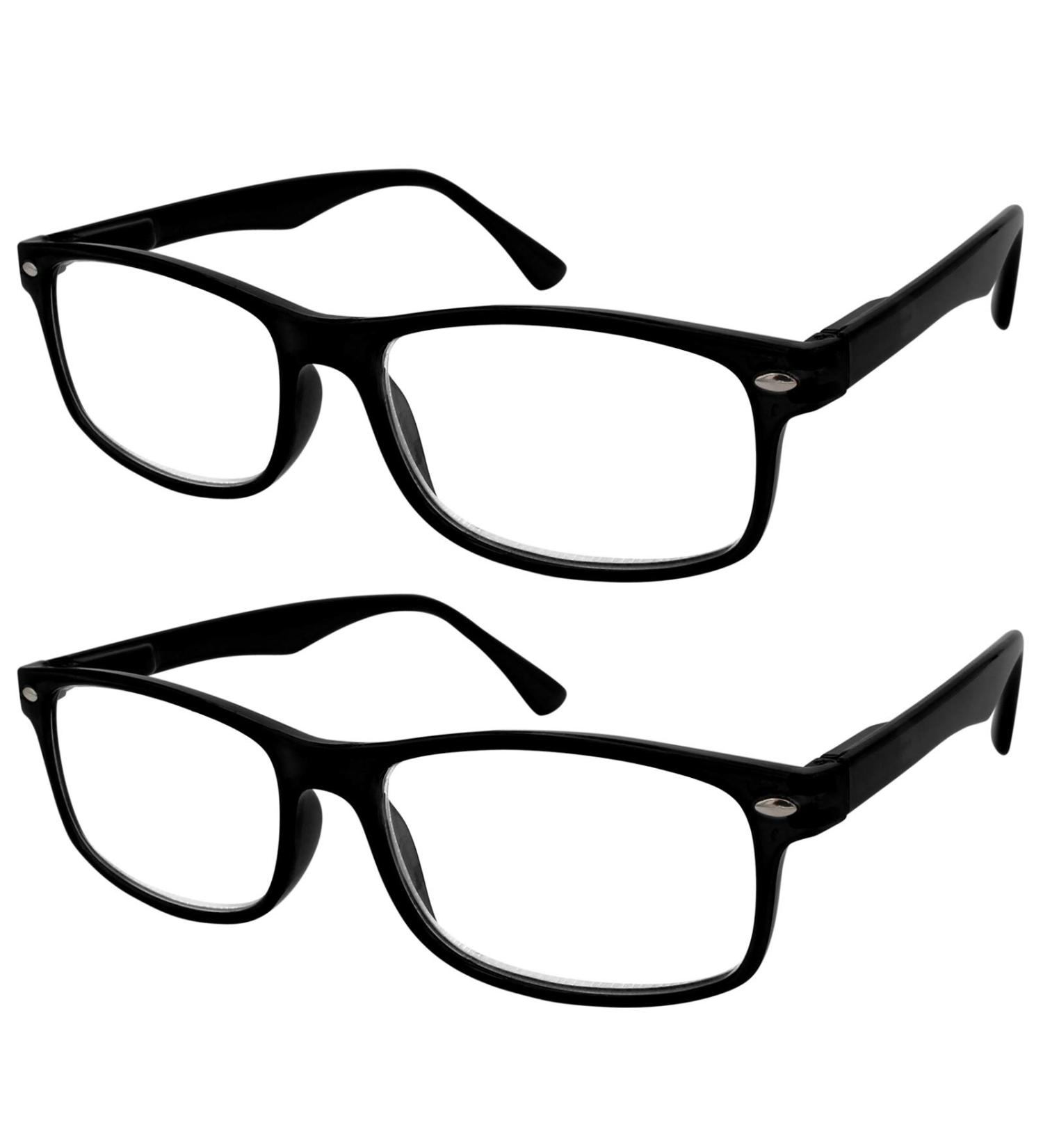 TBOC Reading Glasses +4.00 (Pack of 2) - Stylish Matt Black Reading Aid for Men Women & Seniors - Perfect for PC & Cell Phone Use - Buy Online on GoSupps.com