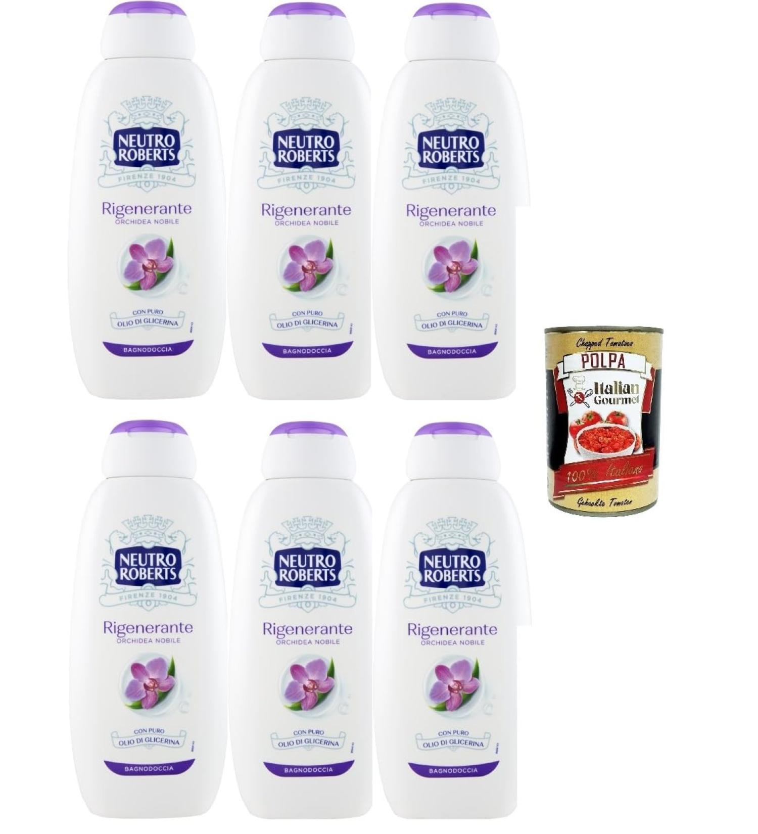  Italian Gourmet E.R. Neutro Roberts Regenerating Shower Gel Nobile Orchid 6 x 450 ml + Polpa Italian Gourmet 400 g - Buy Online on GoSupps.com