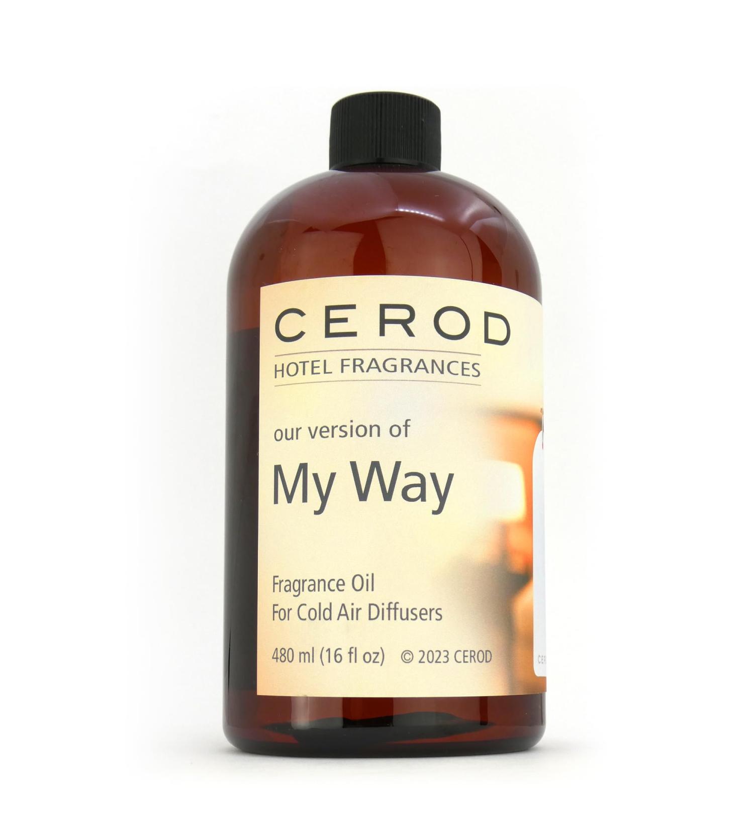 CEROD My Way Fragrance Oil - 16 Fl Oz - Luxury Hotel Aromatherapy Oil for Cold Air Diffusers - Sandalwood Cedar Vetiver Tuscan Leather & Musk - International Shipping Available - Buy Online on GoSupps.com
