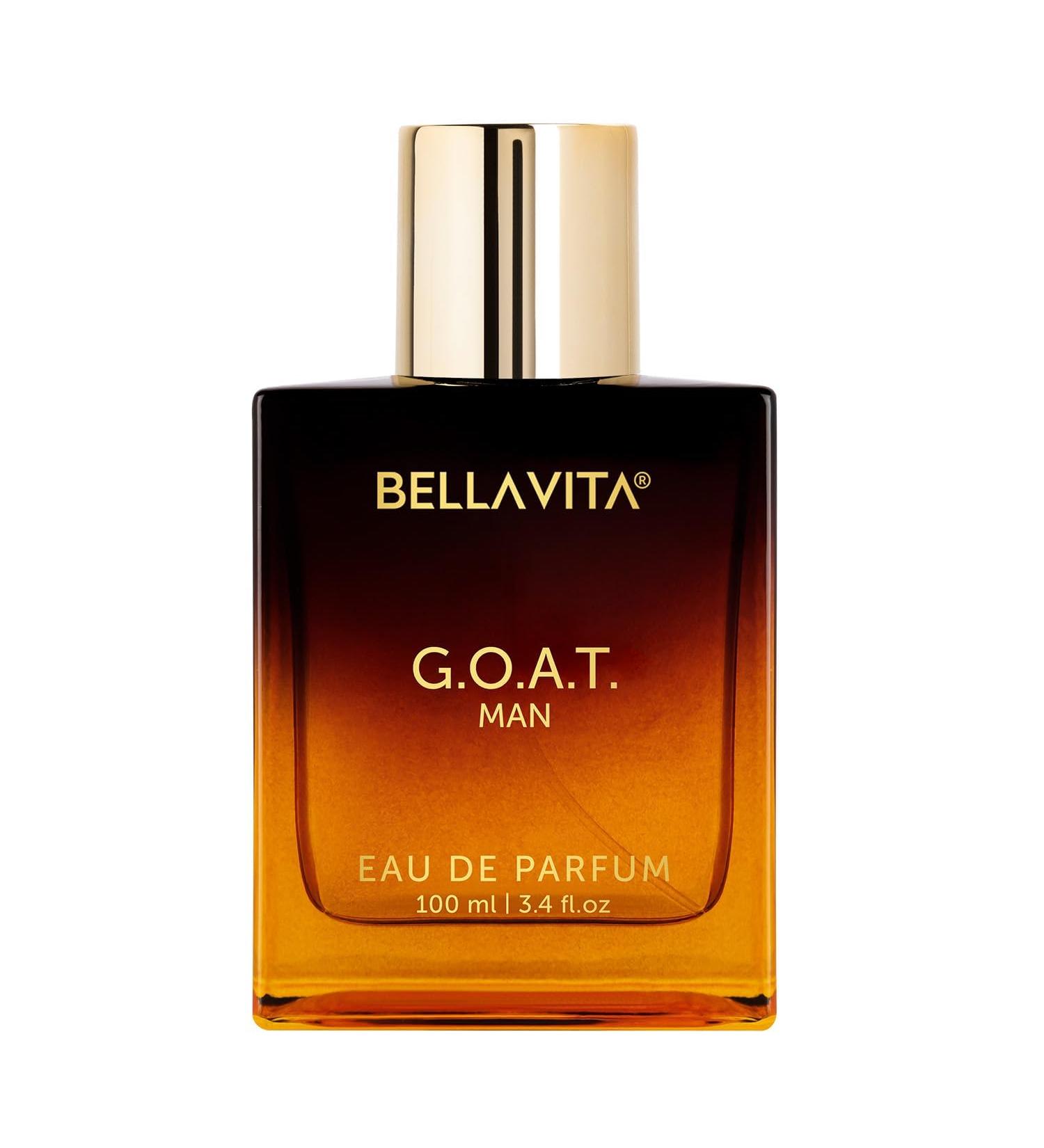 Bell'a.Vita Luxury G.O.A.T Man Eau De Parfum Perfume with Bergamot Patchouli & Vetiver|Premium Long Lasting Spicy & Woody Fragrance for Men 100 ML - Buy Online on GoSupps.com