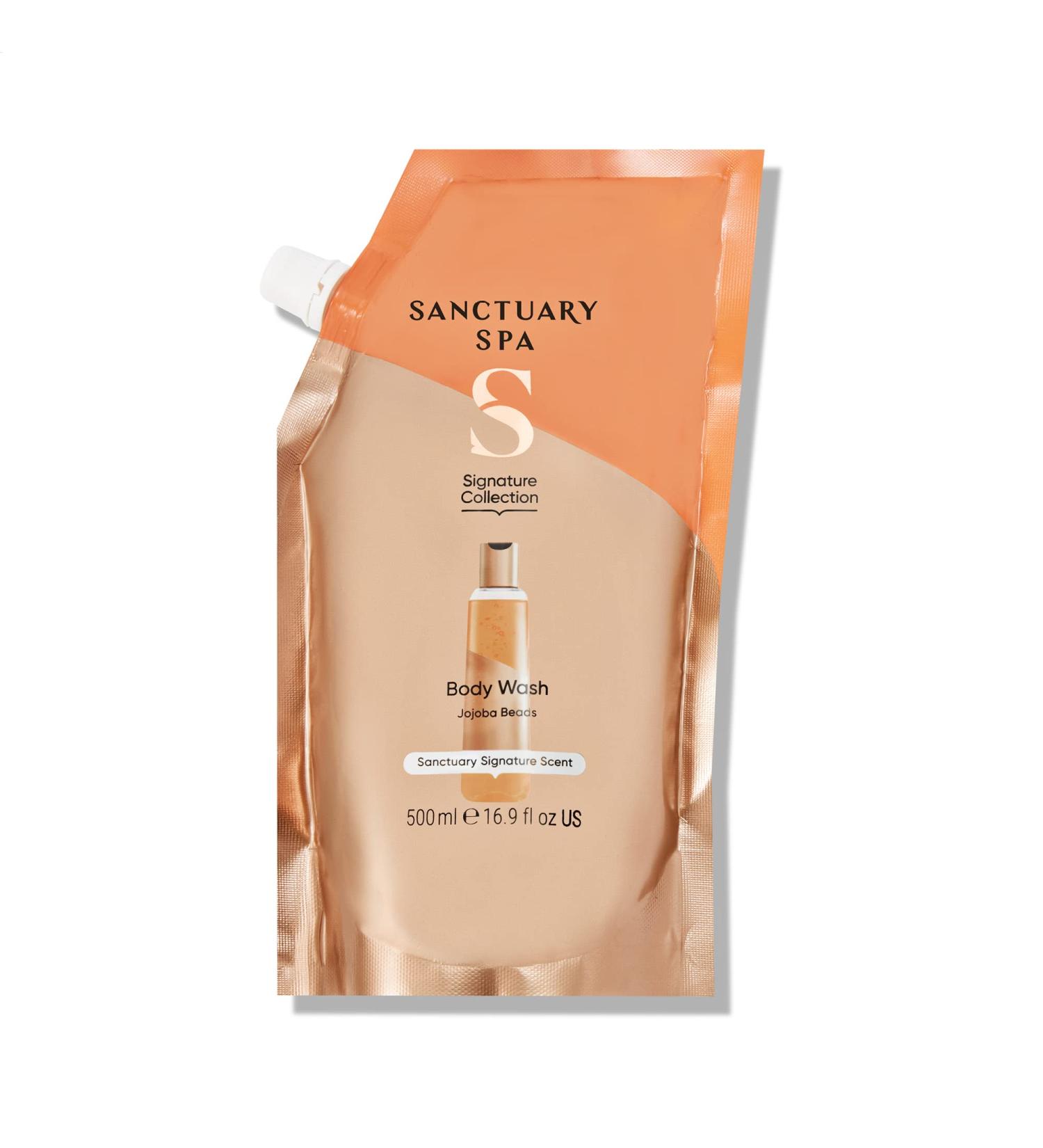 Sanctuary Spa 500ml Orange Shower Gel Refill Pouch - Natural, Vegan & Cruelty-Free Body Wash for Women - Buy Online on GoSupps.com