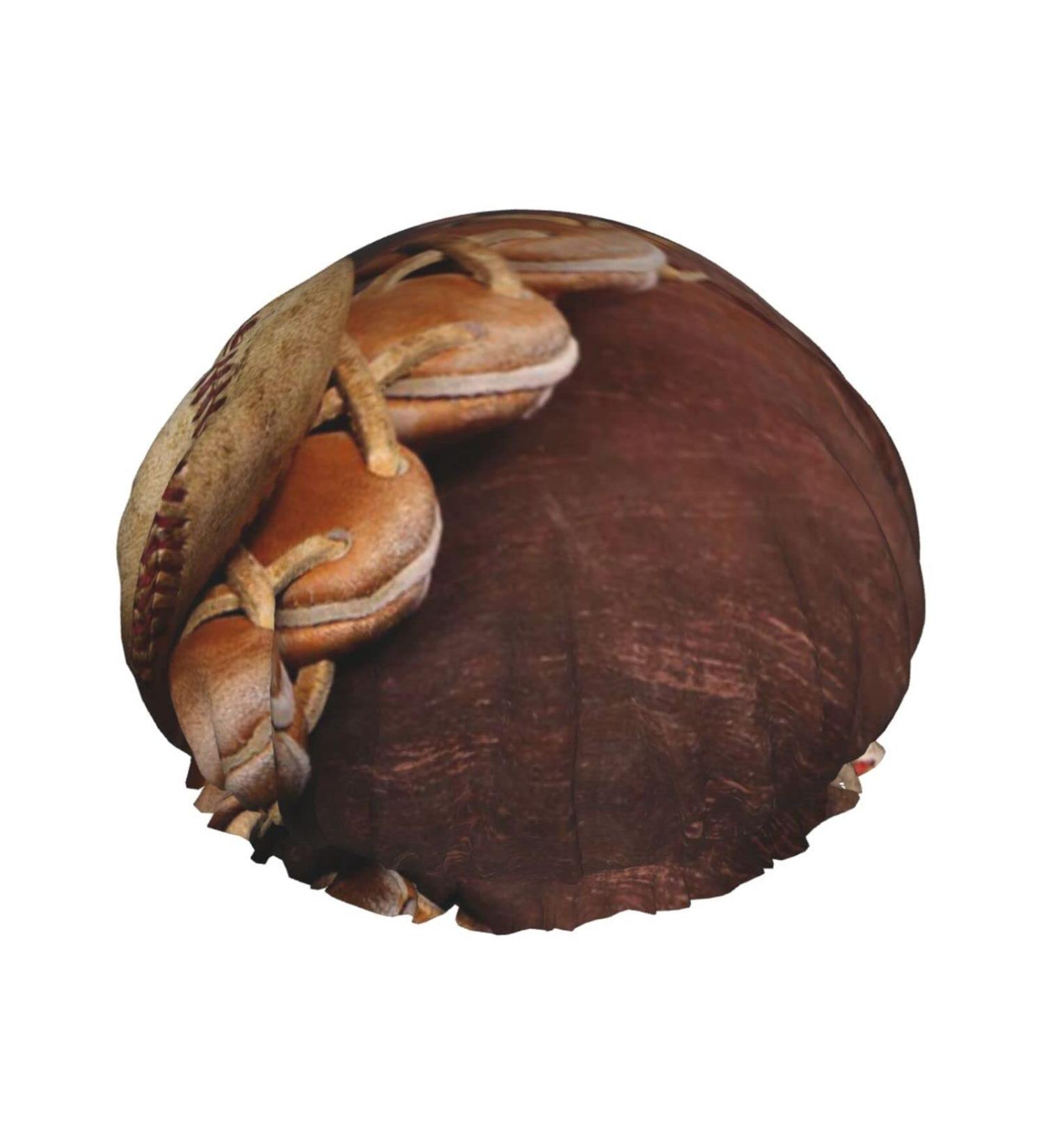 Retro Baseball Printed Waterproof Shower Cap for Women - One Size Fits All - Buy Online on GoSupps.com
