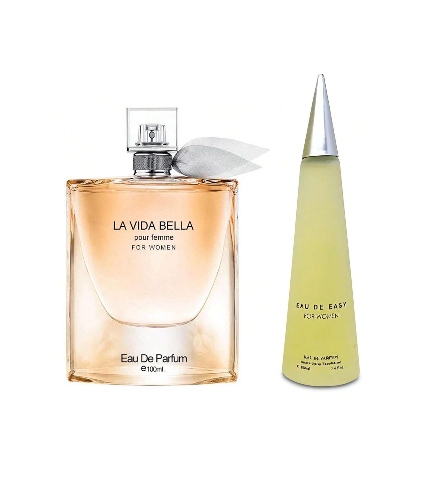 Women's Perfume La Vida Bella& Easy Miami Combo Set Eau De Parfum Long Lasting Fragrance 3.4 Fl Oz Spray Each for Daily Used la vida bella&Easy Miami - Buy Online on GoSupps.com