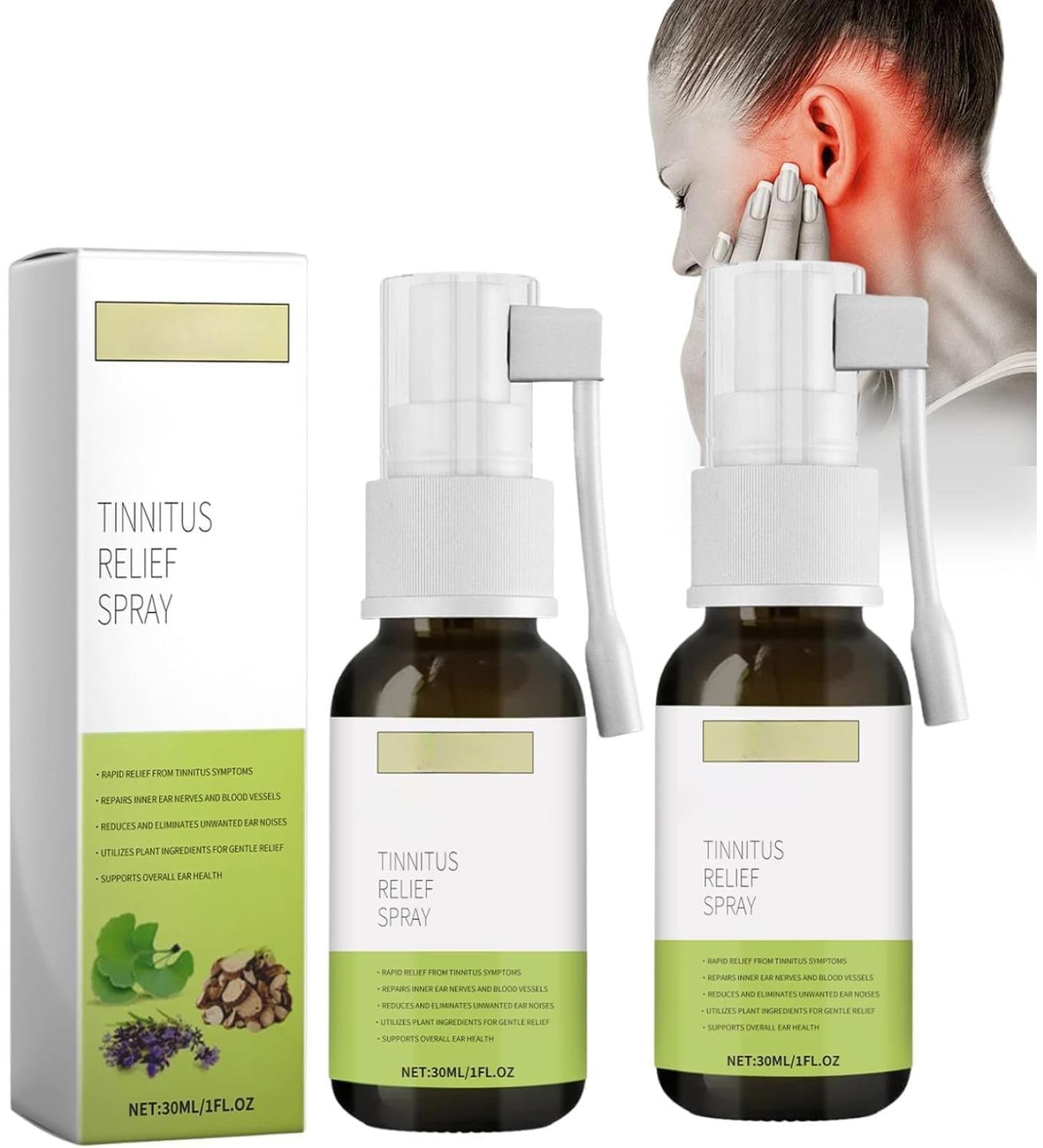 Soulagement naturel des acouph nes spray nettoyant pour les oreilles inhalateur anti-acouph nes am liore l'audition pour hommes et femmes 2pcs - Buy Online on GoSupps.com