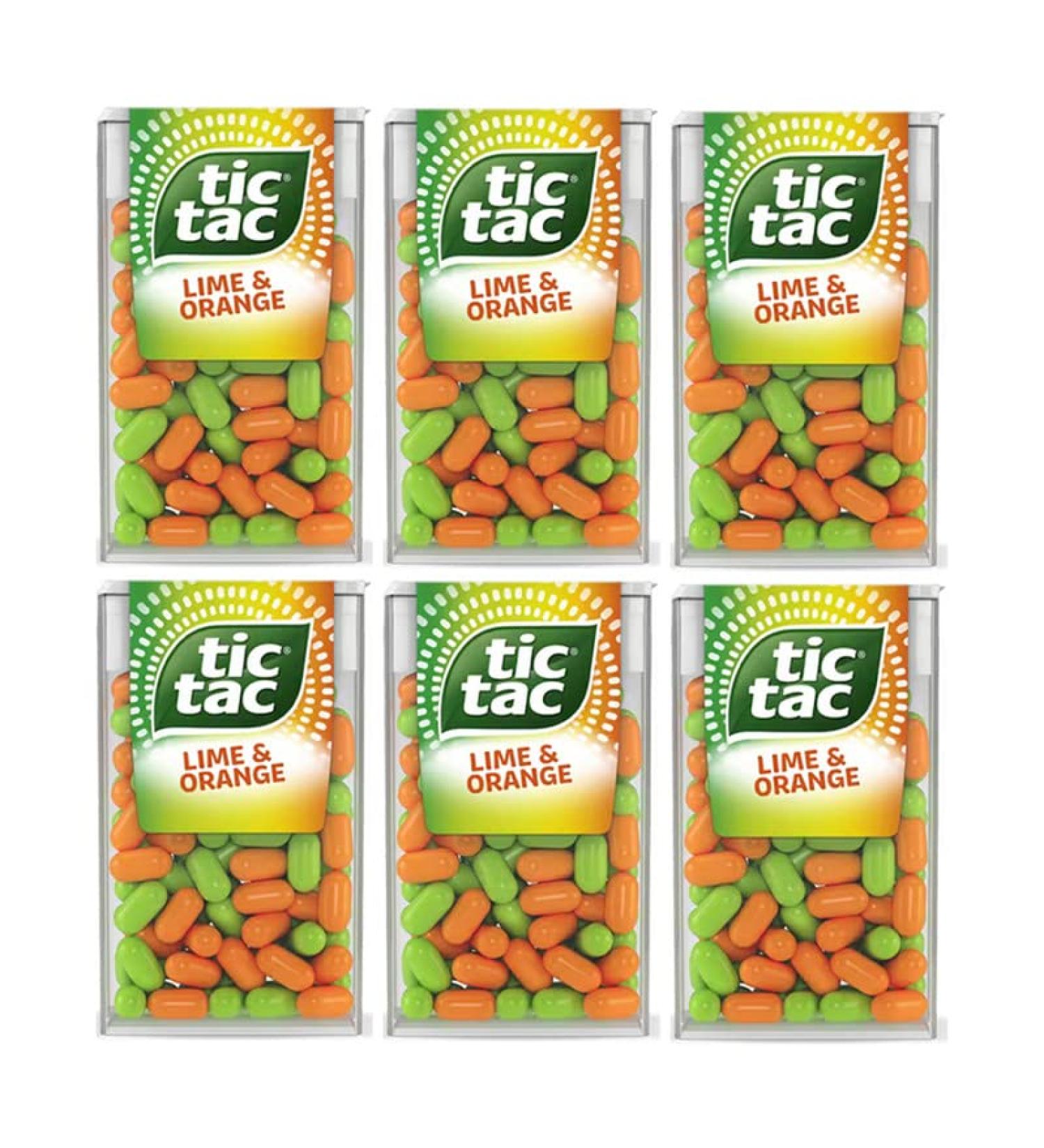 6 Lime & Orange Tic Tac Mint Sweets - VR Angel Lime & Orange 6 Count - Buy Online on GoSupps.com