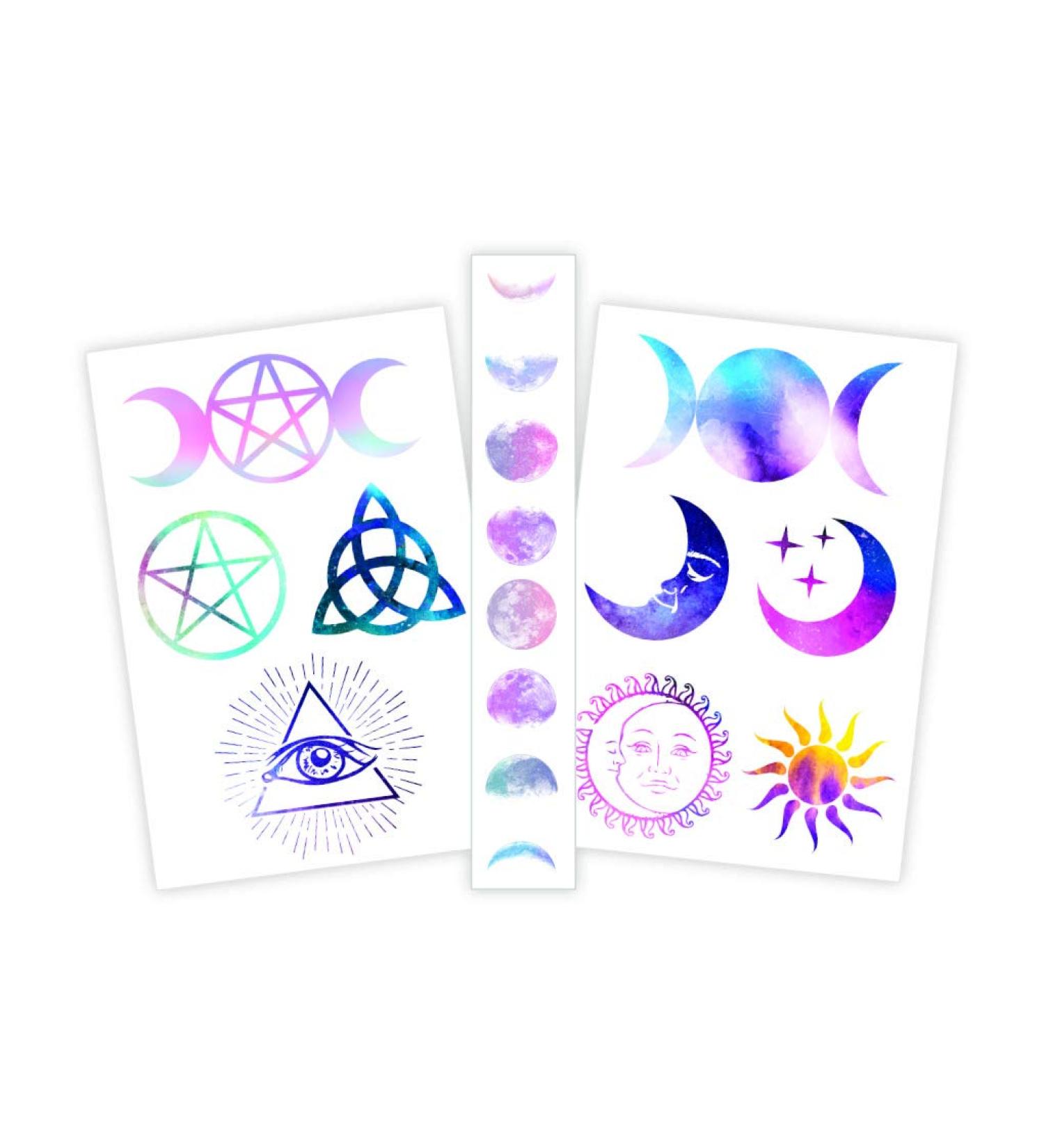 Witchy Celestial Temporary Tattoos | Skin Safe, Made in USA | Fashiontats - Buy Online on GoSupps.com