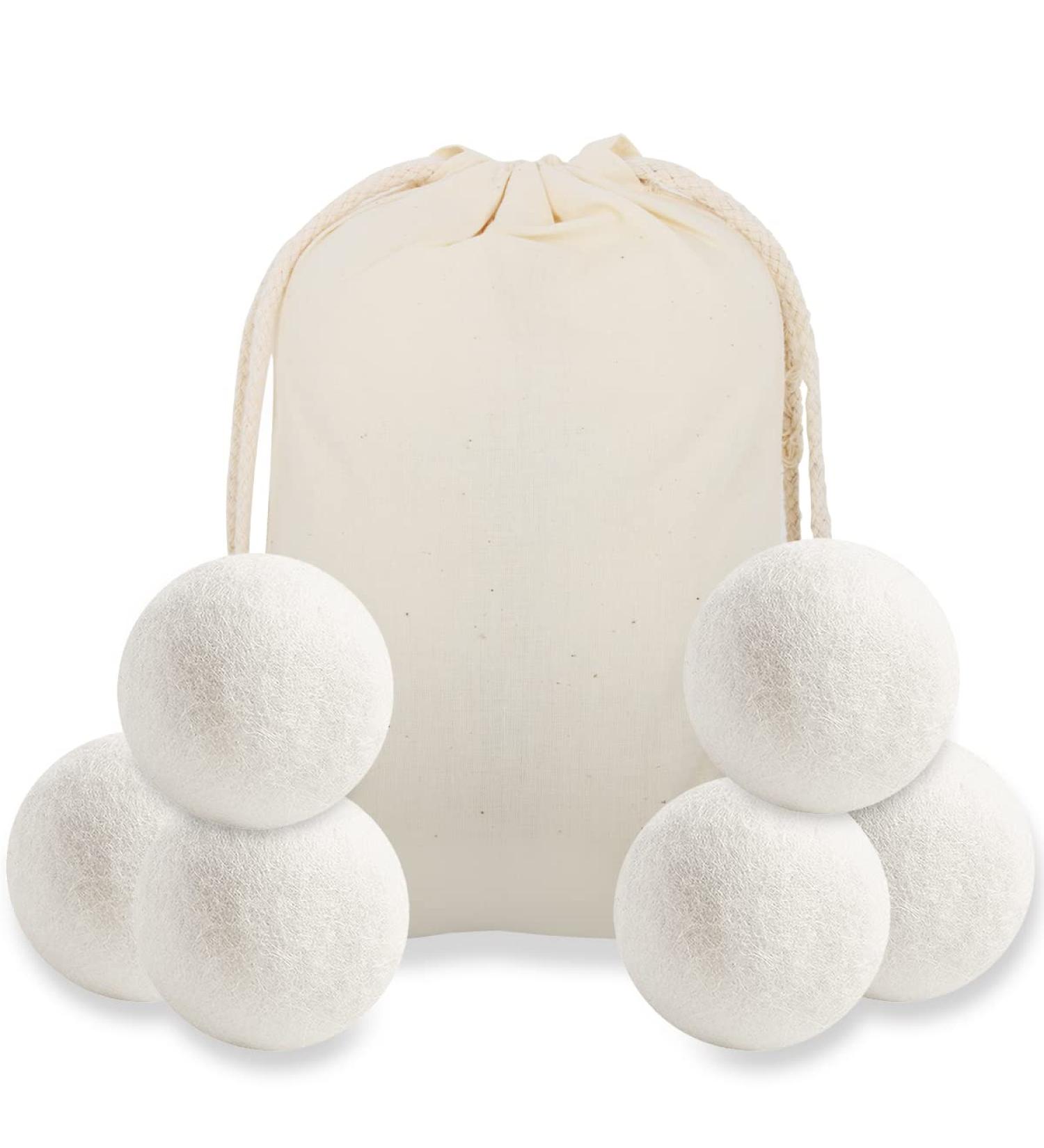 Fainfun Natural Wool Dryer Balls - 6 Pack (6cm) | Eco-Friendly Efficient Laundry Solution for Down & All Fabrics - Buy Online on GoSupps.com