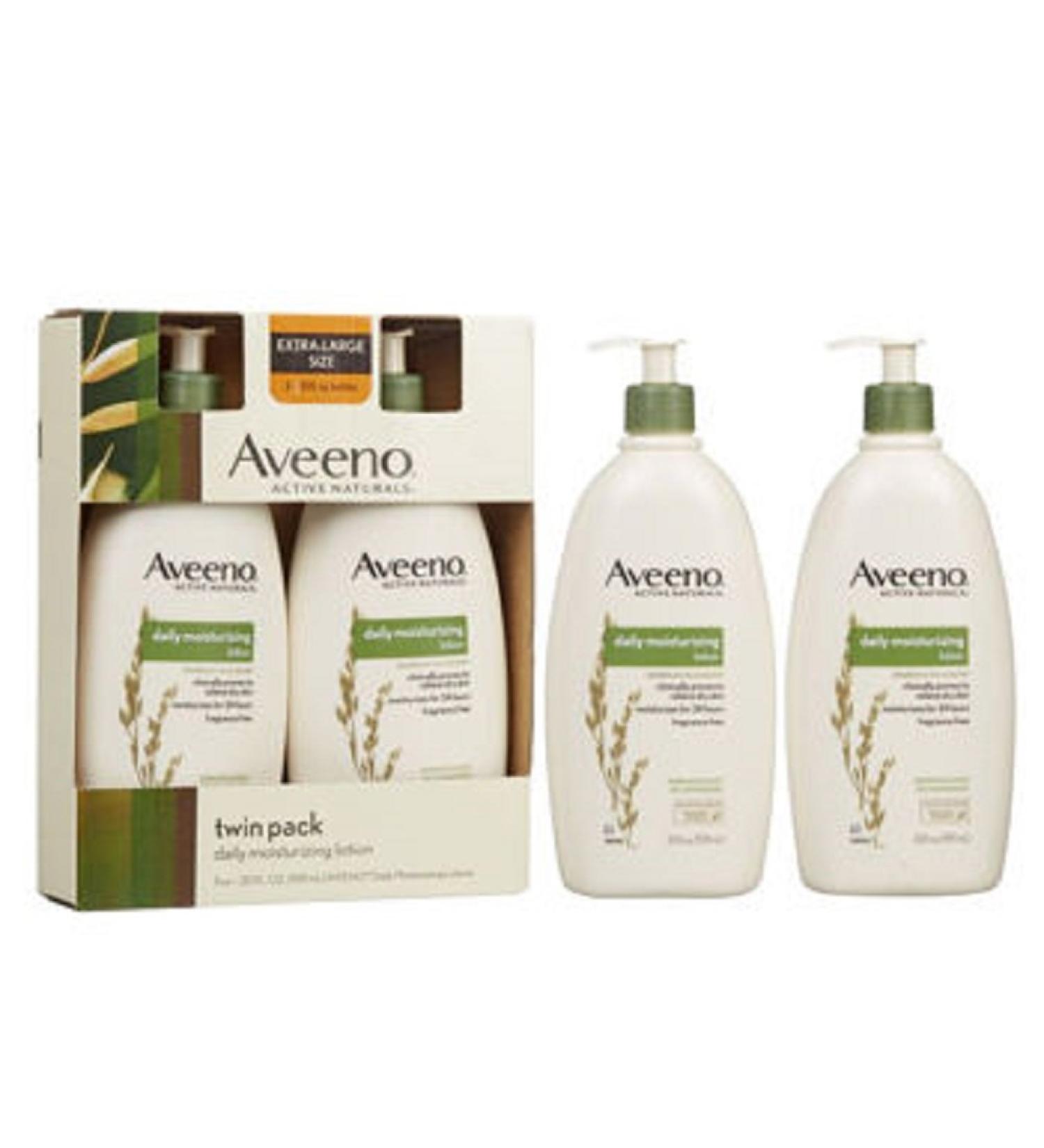 Aveeno Active Naturals Daily Moisturizing Lotion Twin Pack 20 OZ