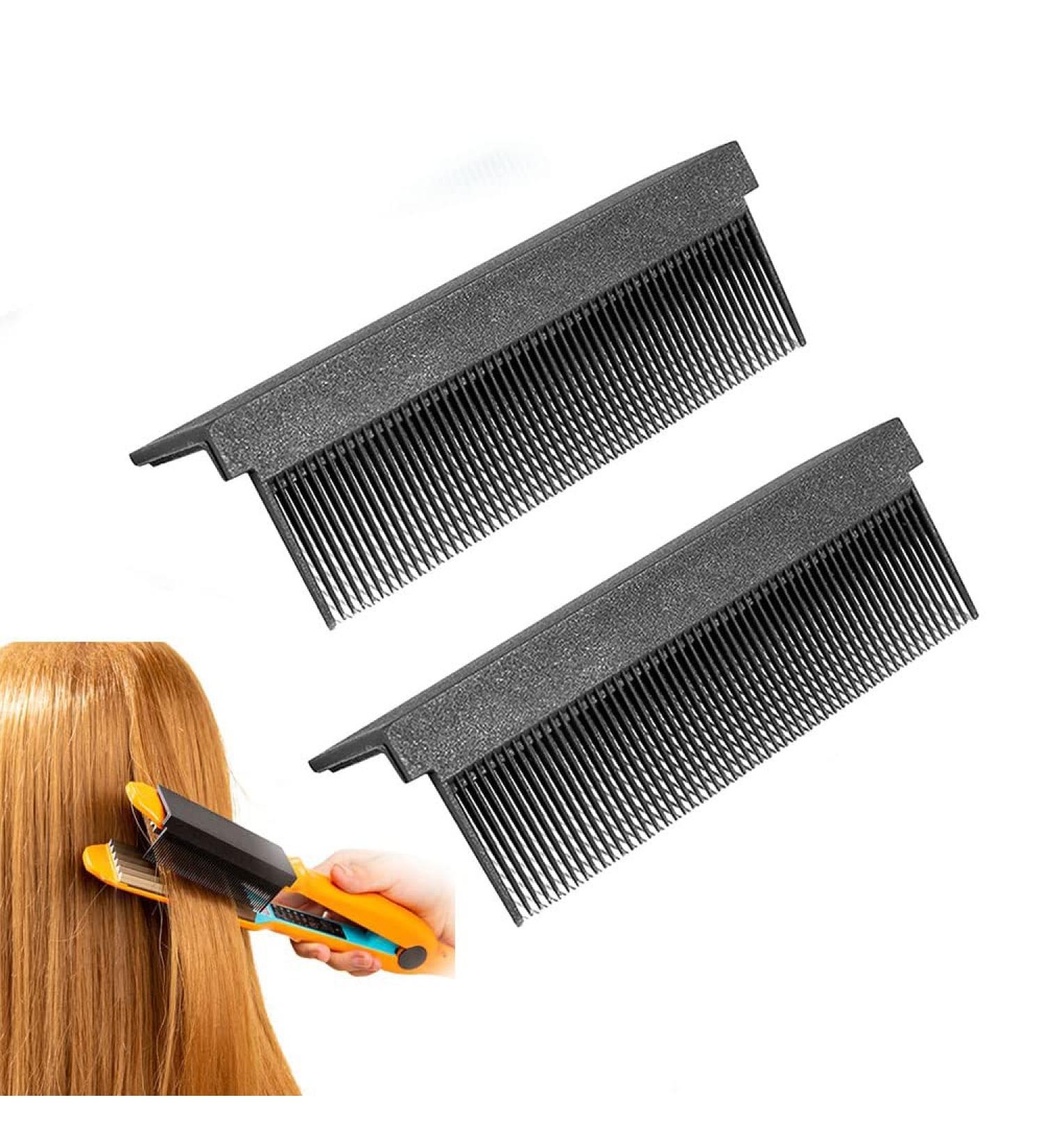 2PC Women's DIY Combs Accessories for Hair Straightening with Flat Iron Attachment - V Type, Black (2pcs) - Buy Online on GoSupps.com