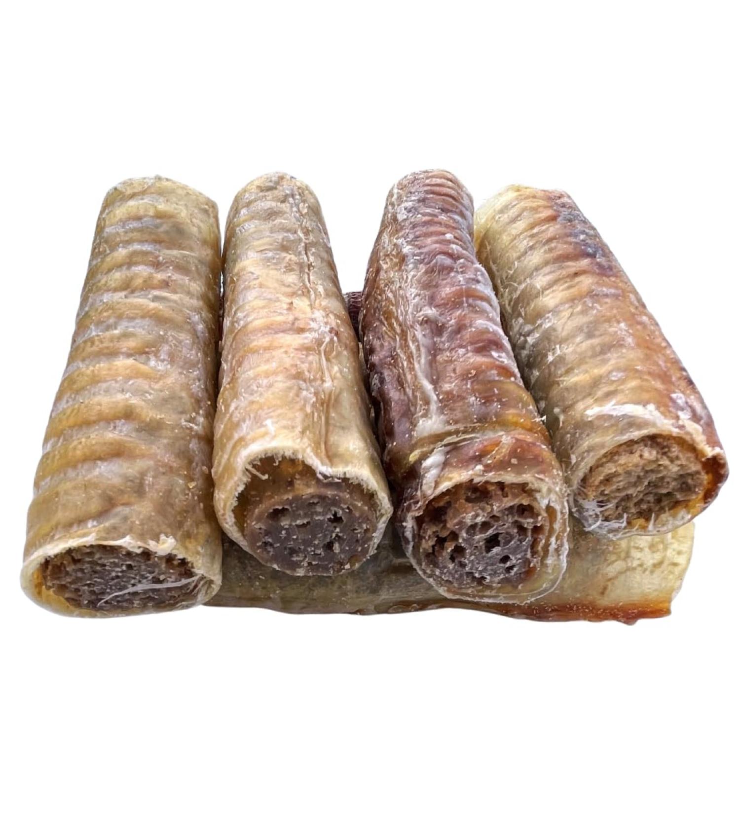 Beef Stuffed Beef Trachea for Dogs- Stuffed Beef Trachea Dog Chew Treat - *(6 INCH 8 Pack 700 Grams Approx.)* - Beef Treats - 100% Natural Free Range Beef - Dental CHEW - Buy Online on GoSupps.com