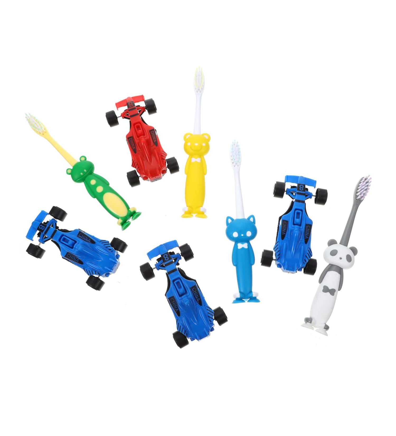 Beaupretty Kids Toothbrush Set - 4 Suction Cup Manual Toothbrushes for Children | Fun & Effective Teeth Cleaning Supplies - Buy Online on GoSupps.com
