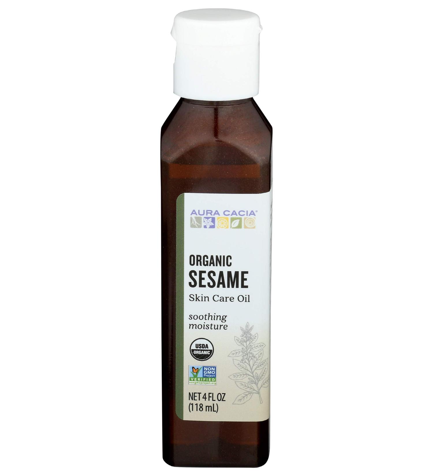 Aura Cacia Organic Skin Care Oil  Protecting Sesame  4 Fluid Ounce
