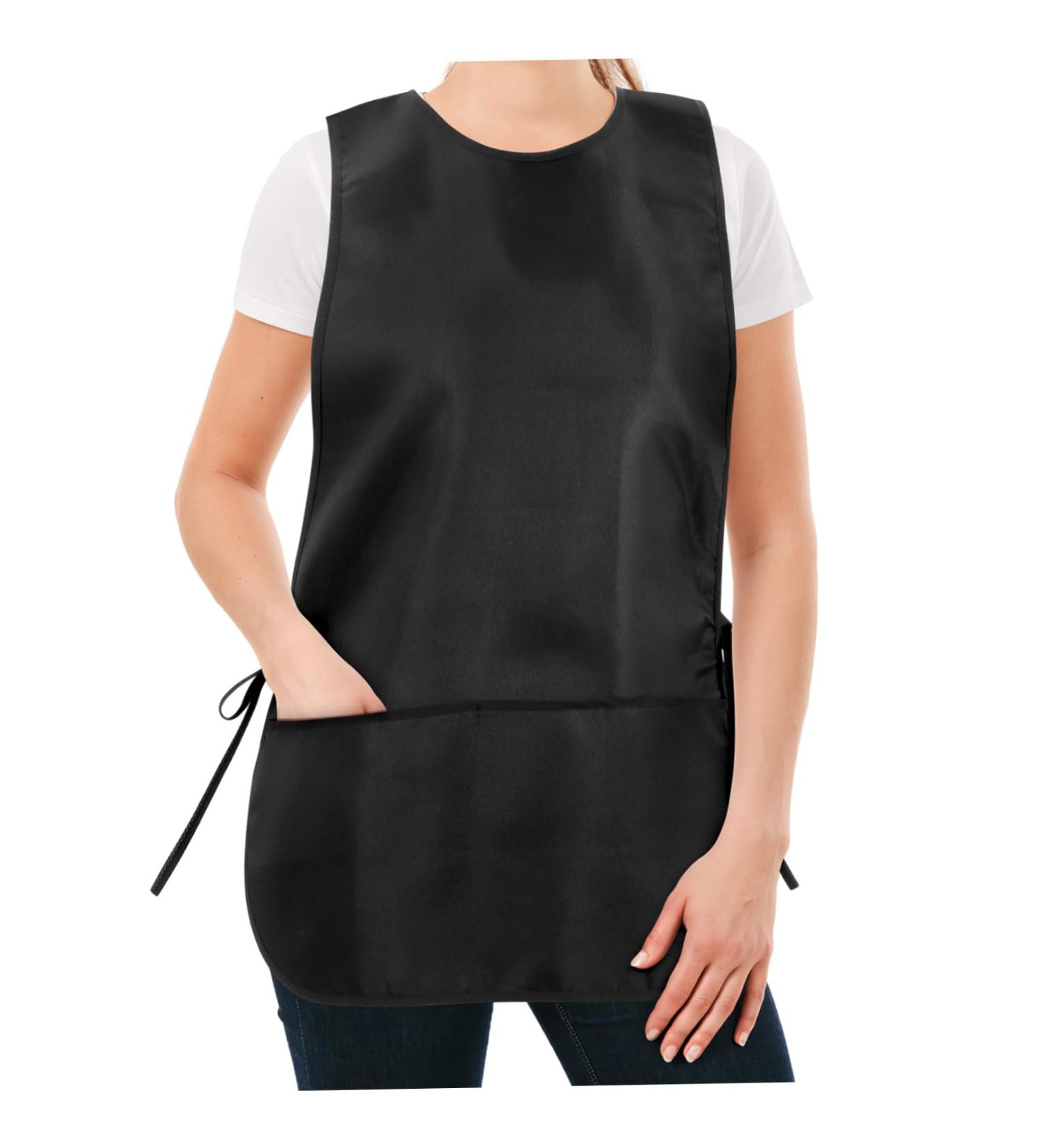 Amosfun Black Barber Apron Unisex Hair Salon Apron with 2 Pockets Stylist Apron Hairstylist Apron Restaurant Working Apron - Buy Online on GoSupps.com