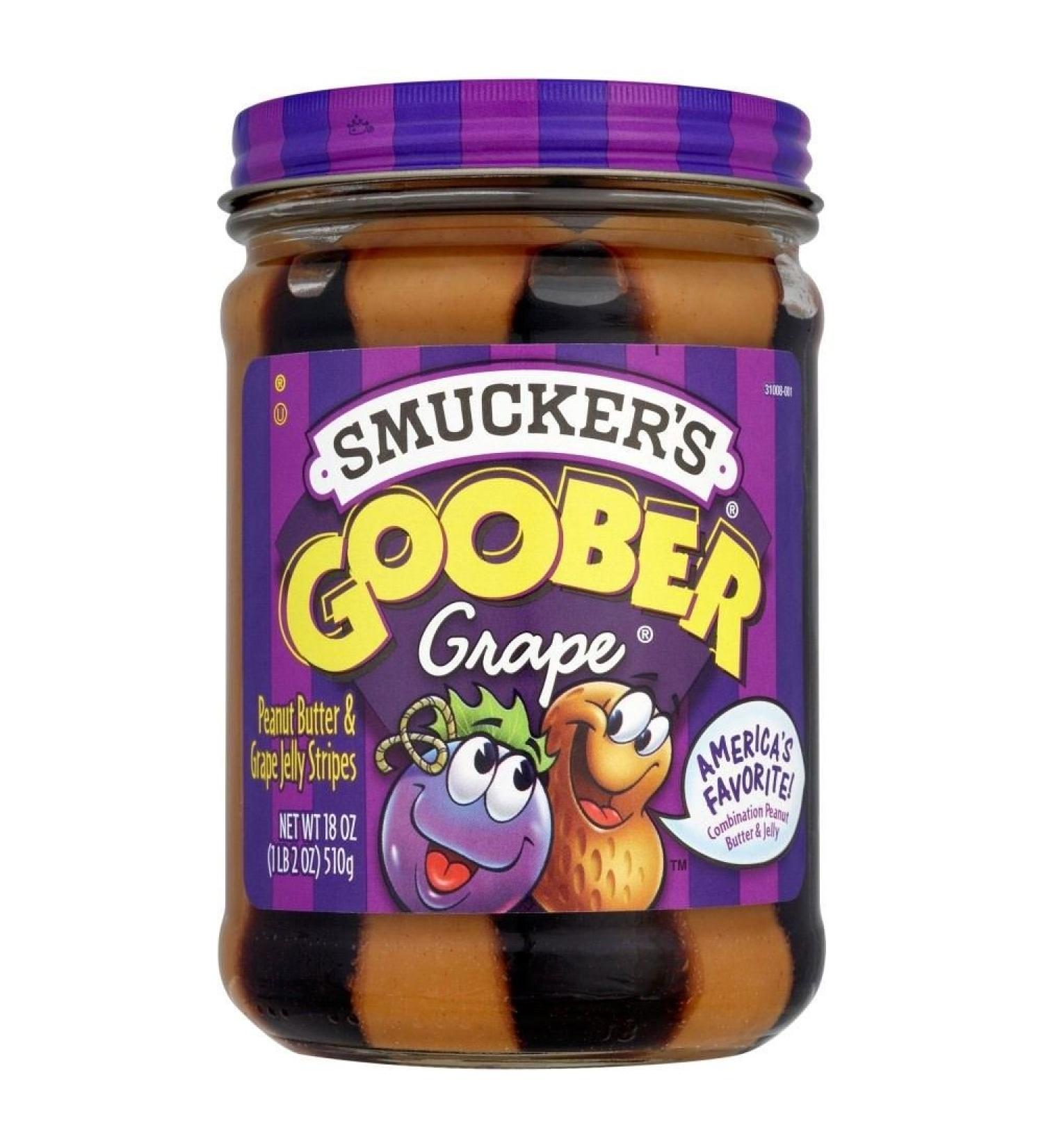 Smucker's Smuckers Goober Peanut Butter & Grape Jelly Stripes (510g) - Pack of 6
