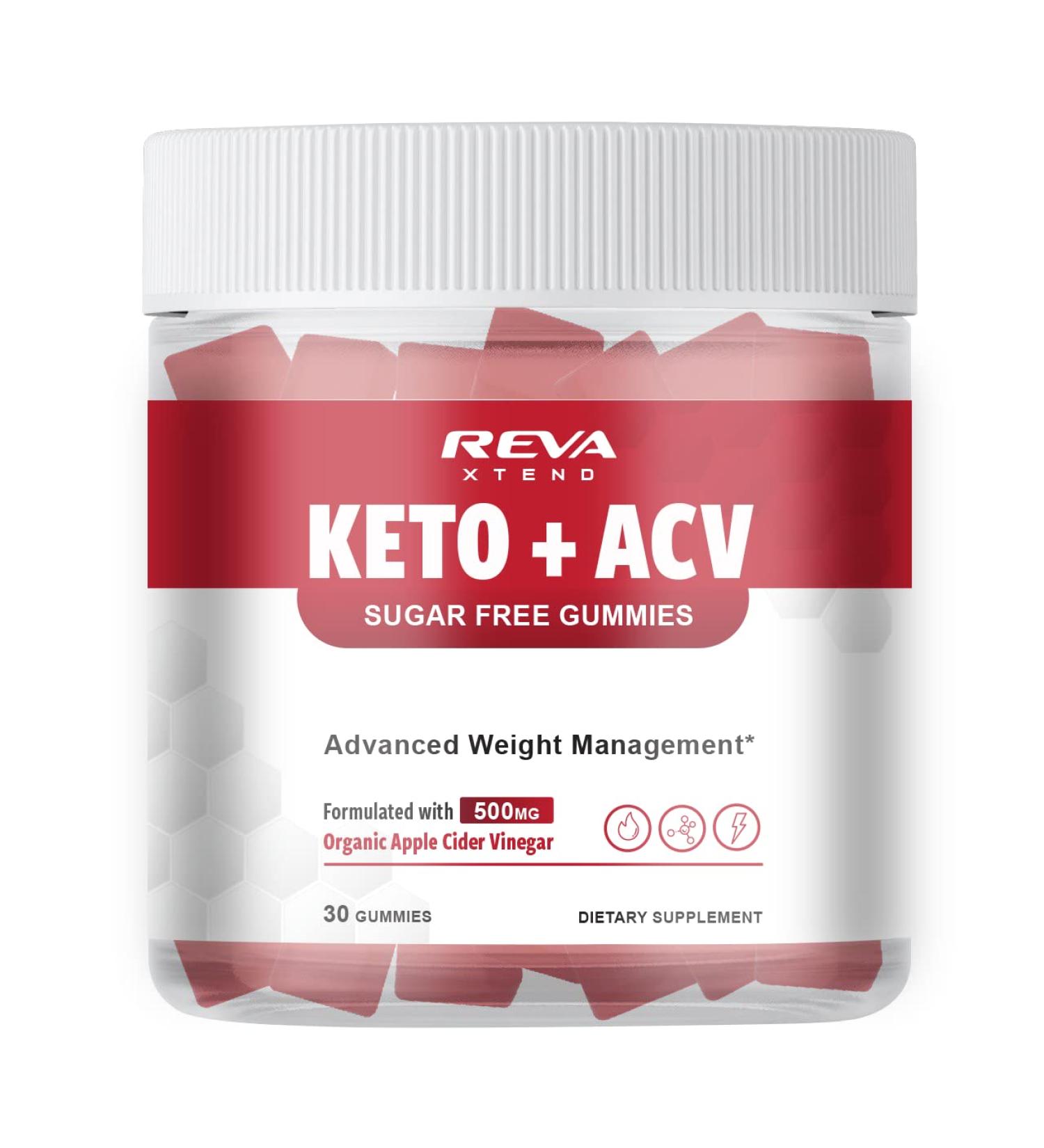 Reva Xtend Keto Apple Cider Vinegar Gummies - Gluten Free Non-GMO (30-Day Supply) | Promotes Wellness & Energy - Buy Online on GoSupps.com