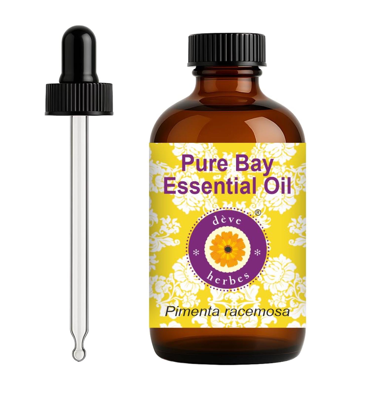 d ve herbes Bay Essential Oil (Pimenta racemosa) with Glass Dropper | Pure | Non-Sticky | Non-Greasy | Lightweight | Men & Women | All Skin Types | Steam Distilled 120ml (4 oz) - Buy Online on GoSupps.com