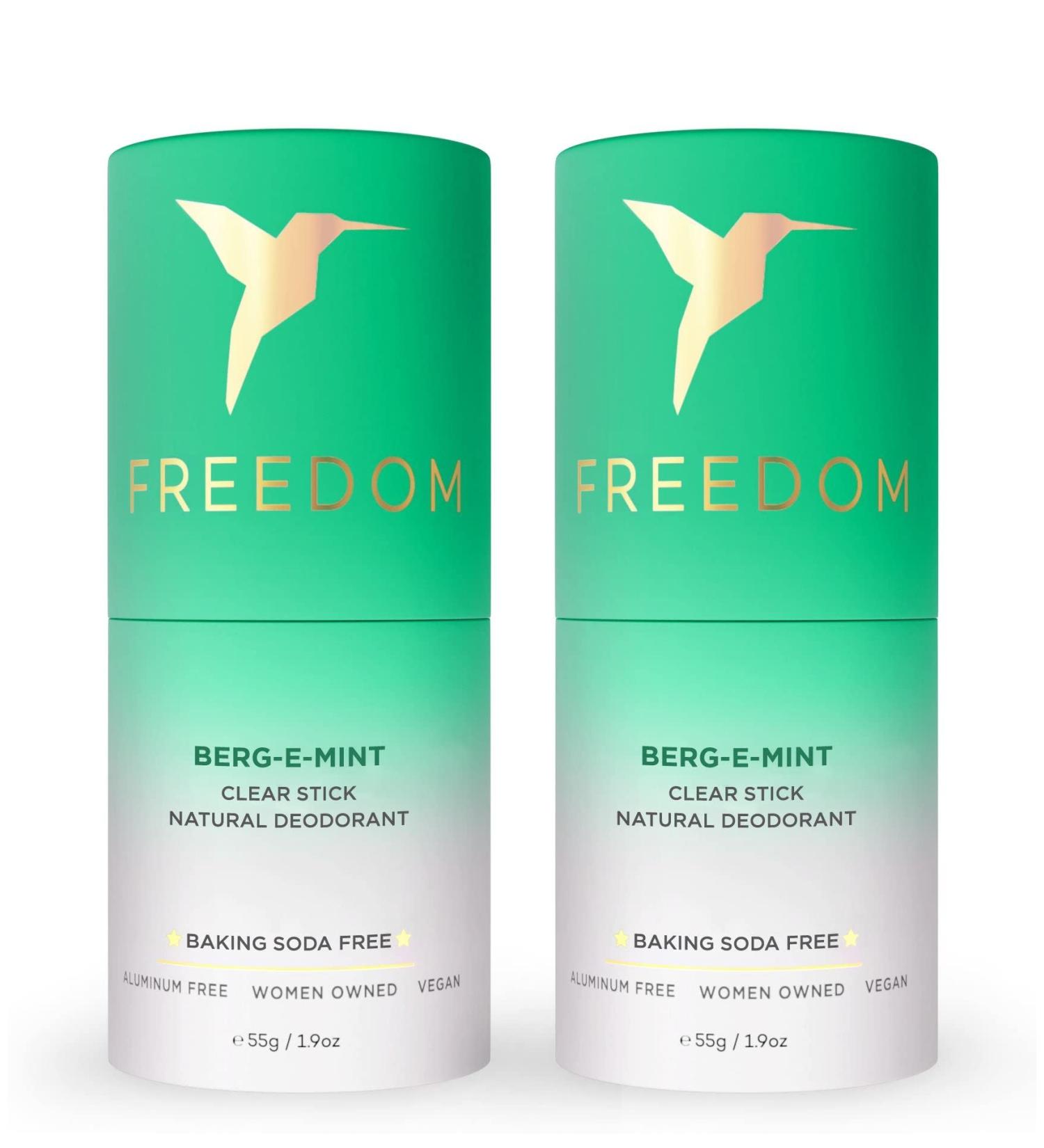 Freedom All Natural & Aluminum-free Deodorant for Women with 24-Hour Odor Protection in Eco-friendly Packaging - Made with Organic Essential Oils - Bergamot Mint Deodorant - 2 Pack Bergamot Mint 1 Count (Pack of 2) - Buy Online on GoSupps.com