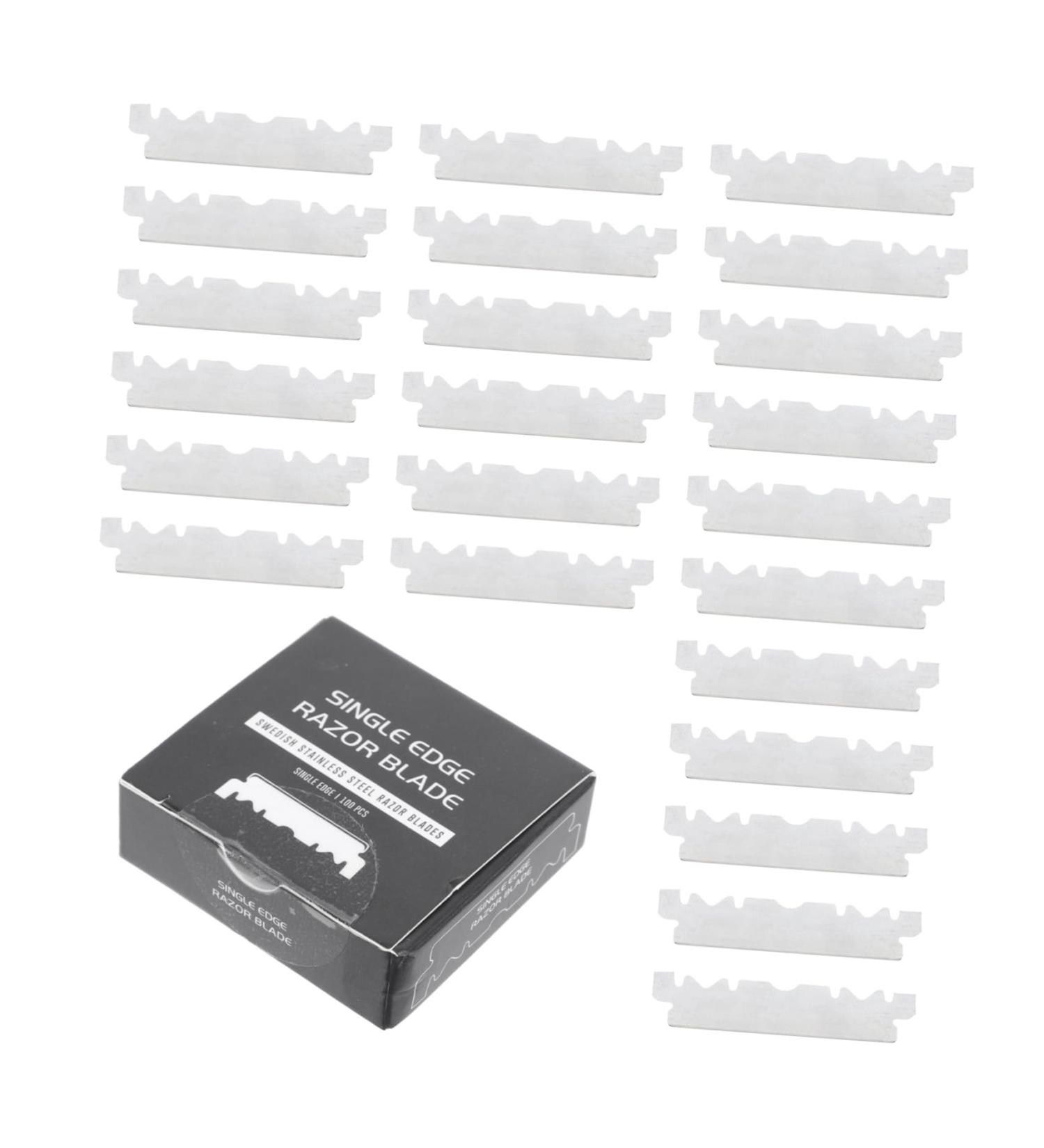 FRCOLOR 400 Pcs Razor Blade Face Razor - Stainless Steel Manual Shaving Cutter for Barbershop & Home Use - Buy Online on GoSupps.com