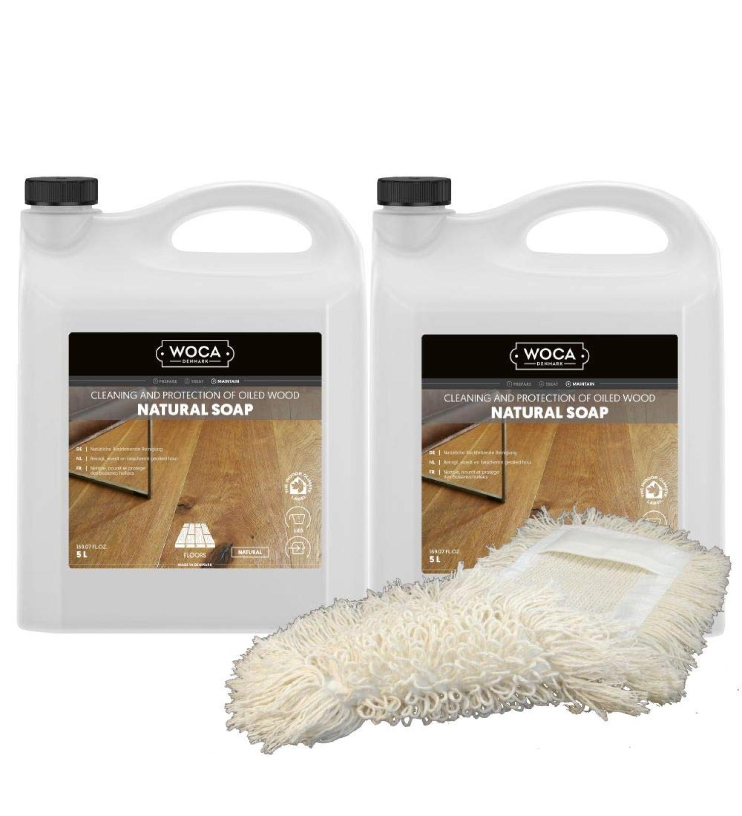 Woca wood soap natural 10 l incl. cotton mop and care instructions 10 l (1 pack) Natural