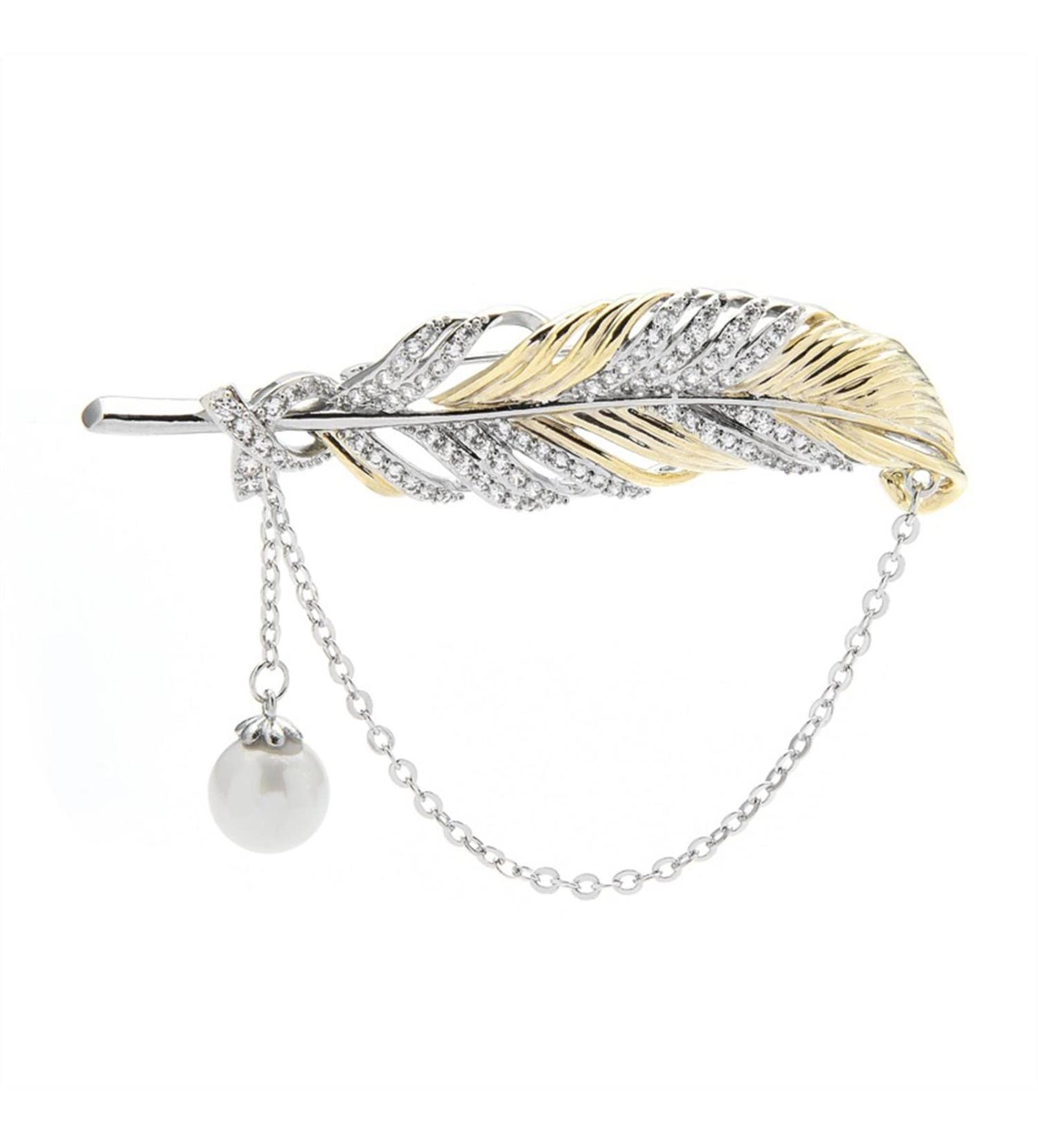 Pin Jewelry Gifts for Women Ladies Fashion Accessories Ladies Elegant Chain Brooch Wedding Banquet Party Brooch Brooches & Pins - Buy Online on GoSupps.com