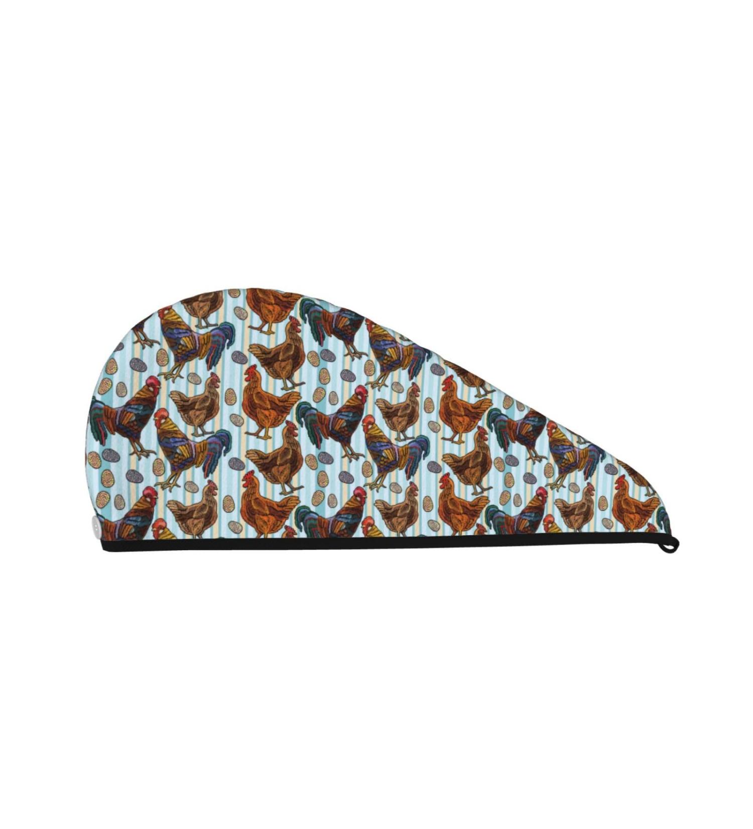 Beautiful Color Rooster Microfiber Hair Towel | Soft Super Absorbent Coral Velvet Wrap for Long Curly & Thick Hair - Quick Dry Solution - Buy Online on GoSupps.com