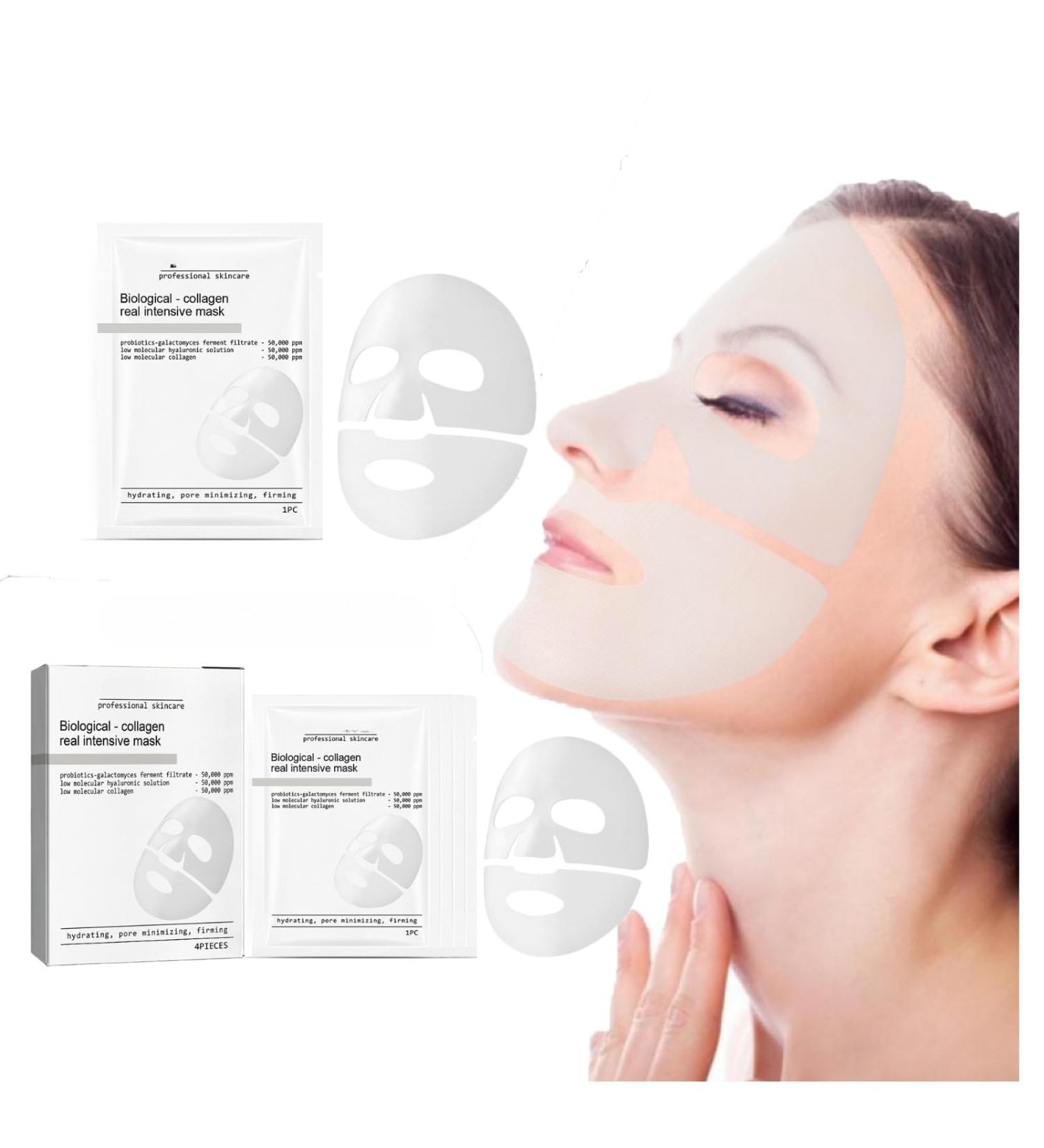 Bio Collagen & Hyaluronic Acid Face Mask - Deep Hydration & Firming - Anti-Aging - Korean Hydrogel - 4 Cruelty-Free Masks - Buy Online on GoSupps.com