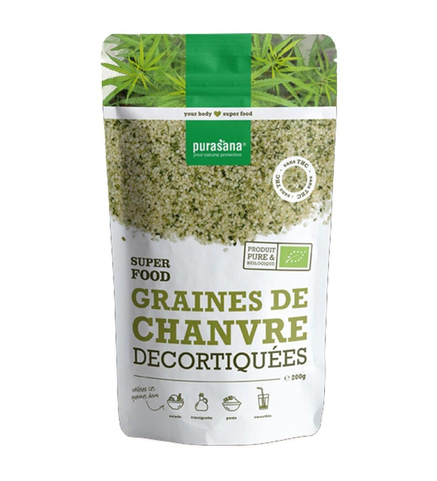 Purasana Graines De Chanvre Decortiquees Bio 200g - Buy Online on GoSupps.com