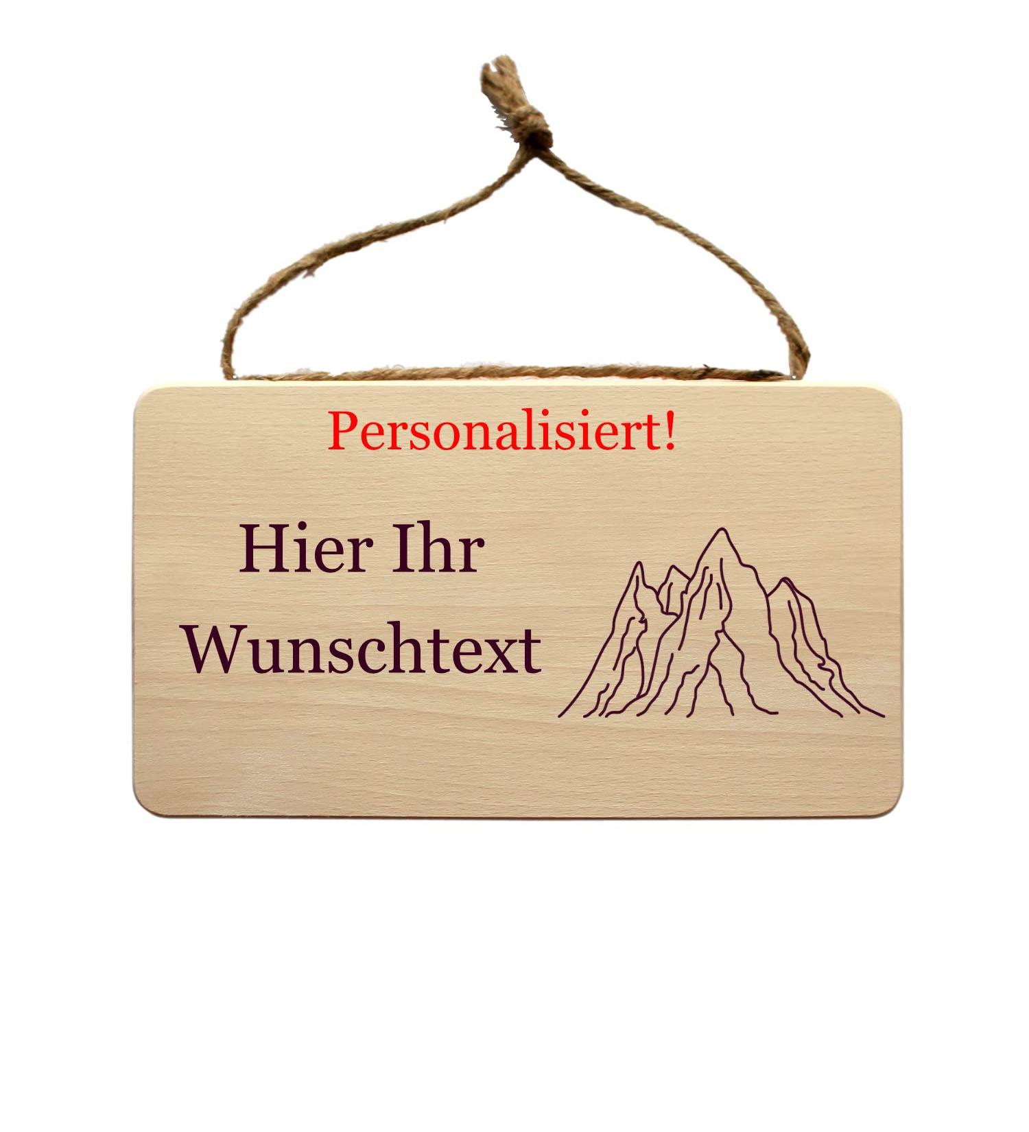 Custom Wooden Wall Sign - Engraved Mountain Shield for Ski Huts Alpine Pastures & Hikers Ideal Door Sign for Mountain Lovers - Buy Online on GoSupps.com