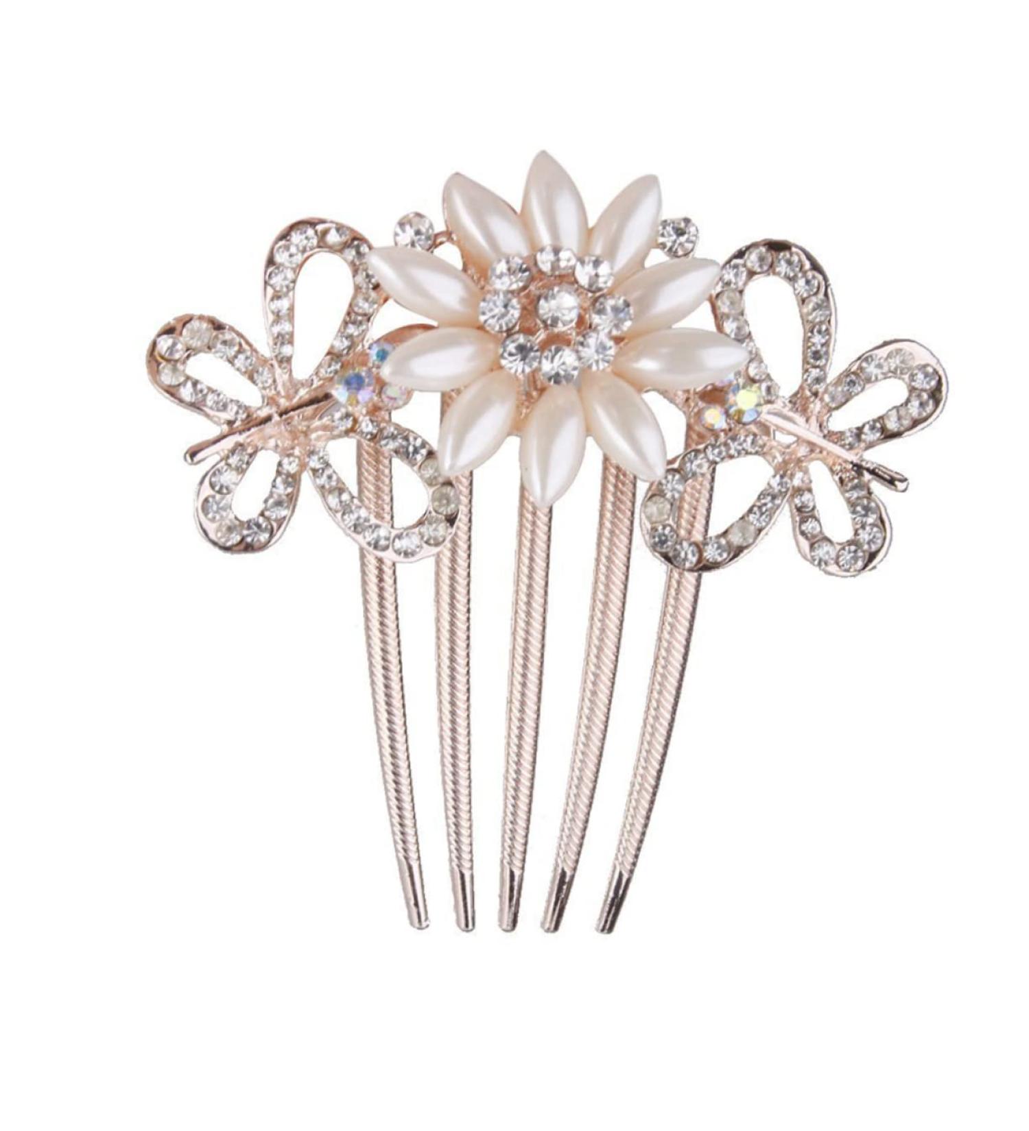 Housoutil Bridal Hair Comb Crystal Bride Clip Hair Clip Crystal Hair Charms Women Hair Accessories Bridal Hair Accessories Pearl Hair Accessories Bride Hair Comb Women's Wedding - Buy Online on GoSupps.com