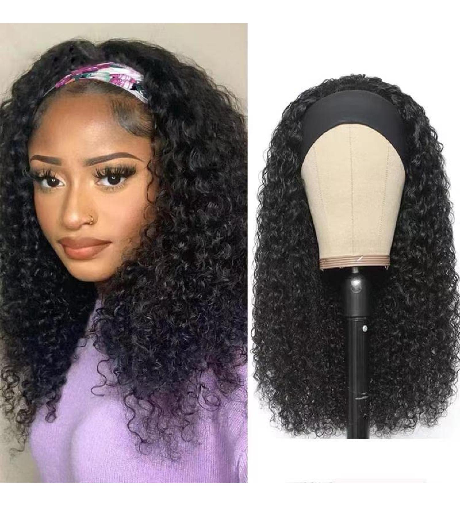 Buy Ifly 22-inch Deep Curly Headband Wig Real Human Hair for Black Women | 150% Density Curly Hair Extensions - Buy Online on GoSupps.com